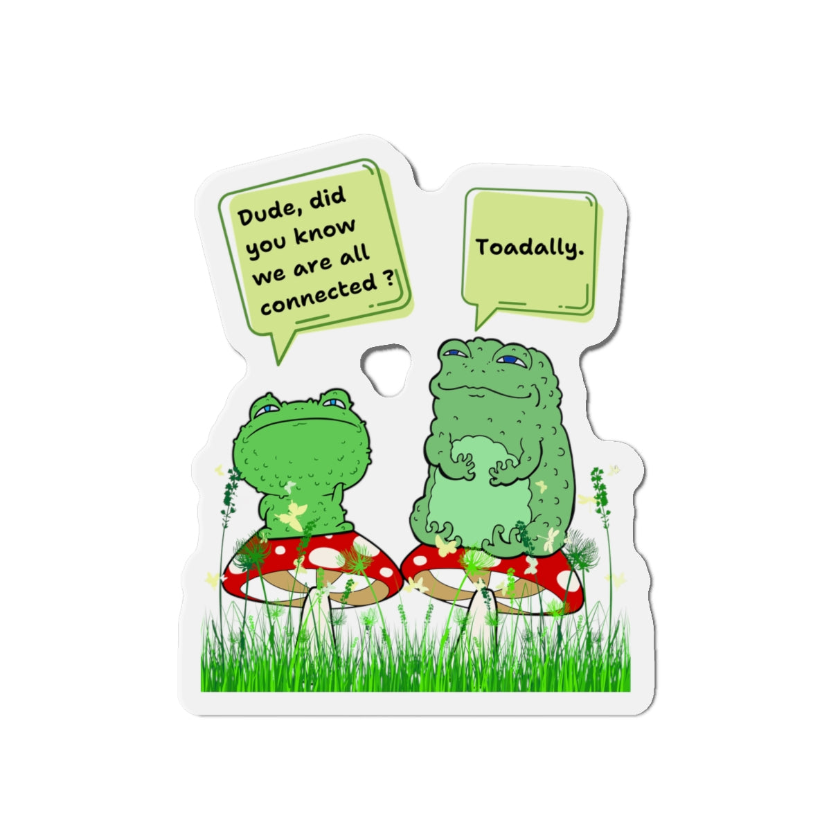 🐸Toadally Connected Die-Cut Magnets