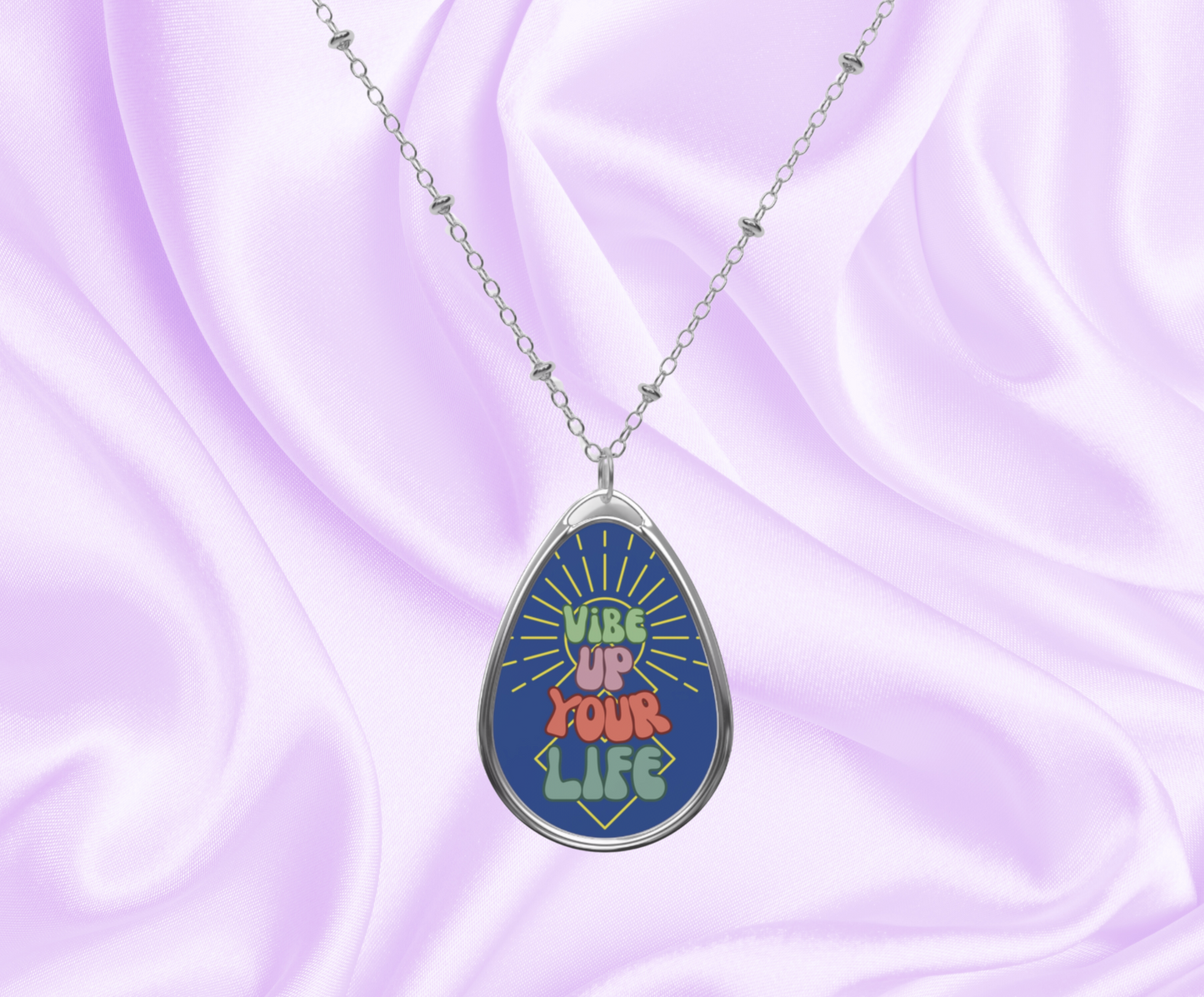 ☀️Vibe Up Your Life Oval Necklace