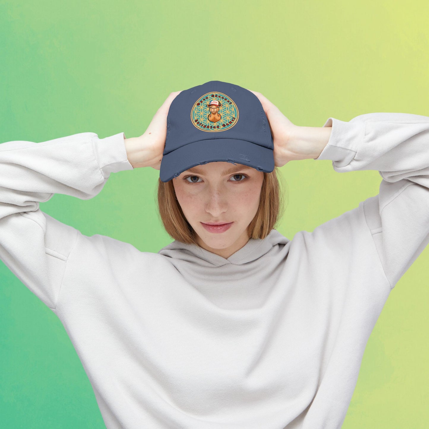 🐪Enlightened Camel Unisex Distressed Cap