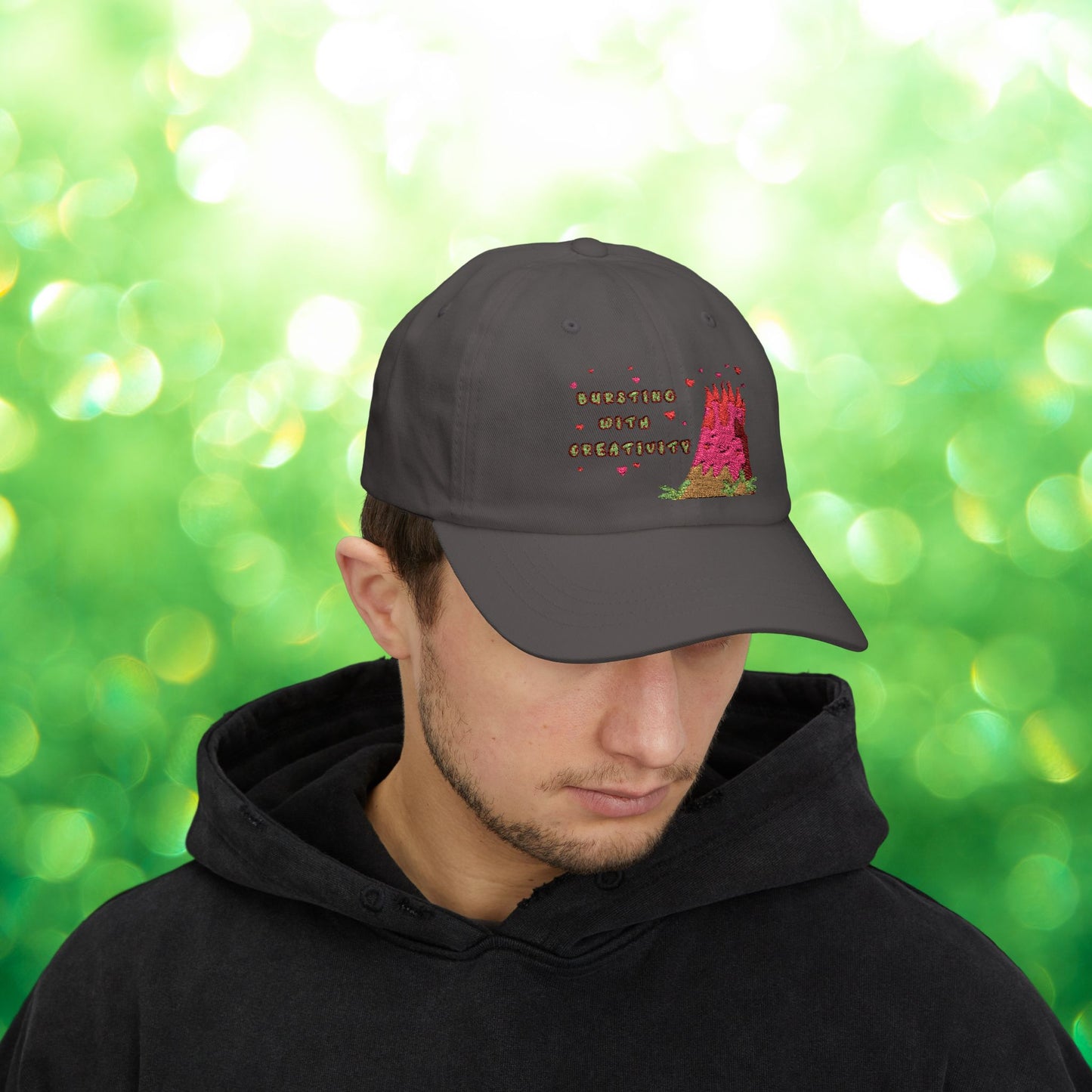 🌋Bursting with Creativity Embroidered Dad Cap