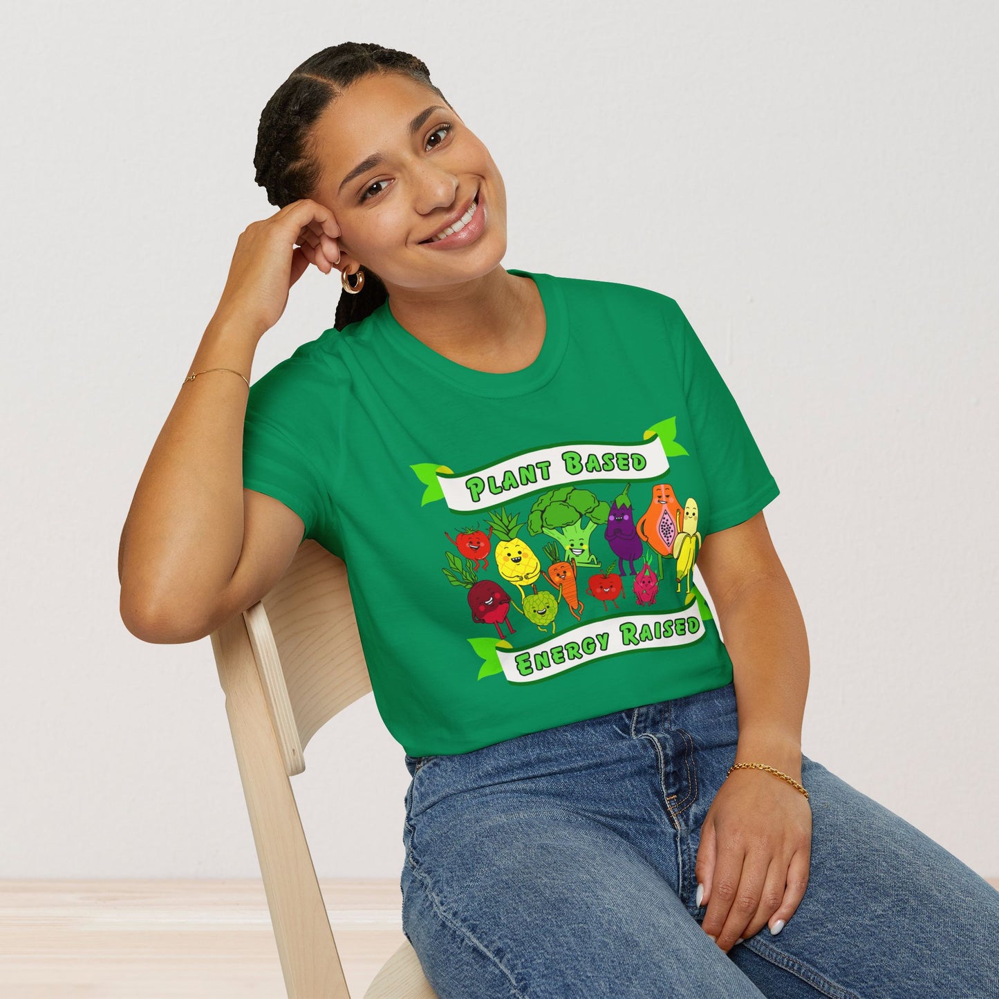 💚Plant Based Energy Raised Unisex Soft-style T-Shirt