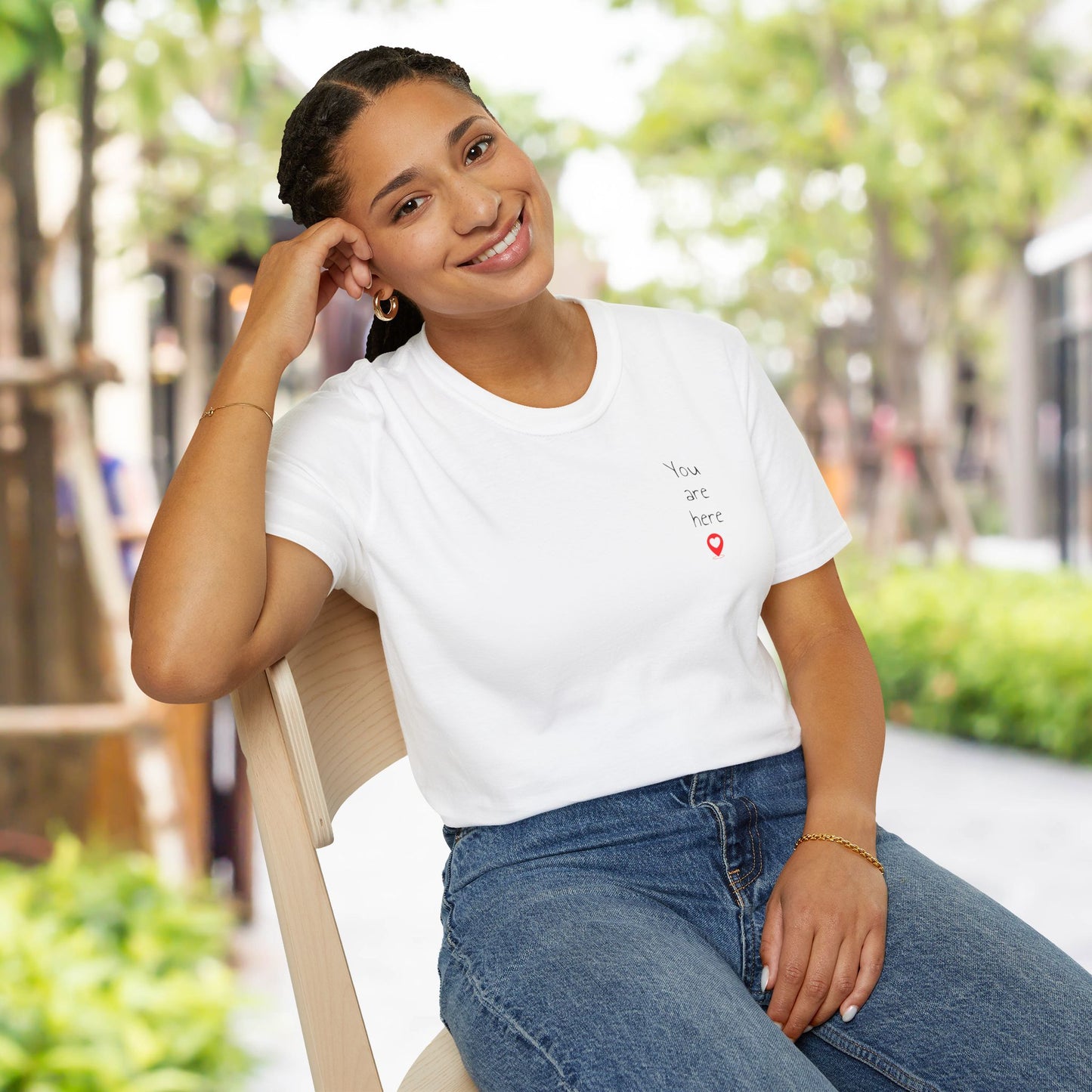 ❣️You are here Unisex Softstyle T-Shirt