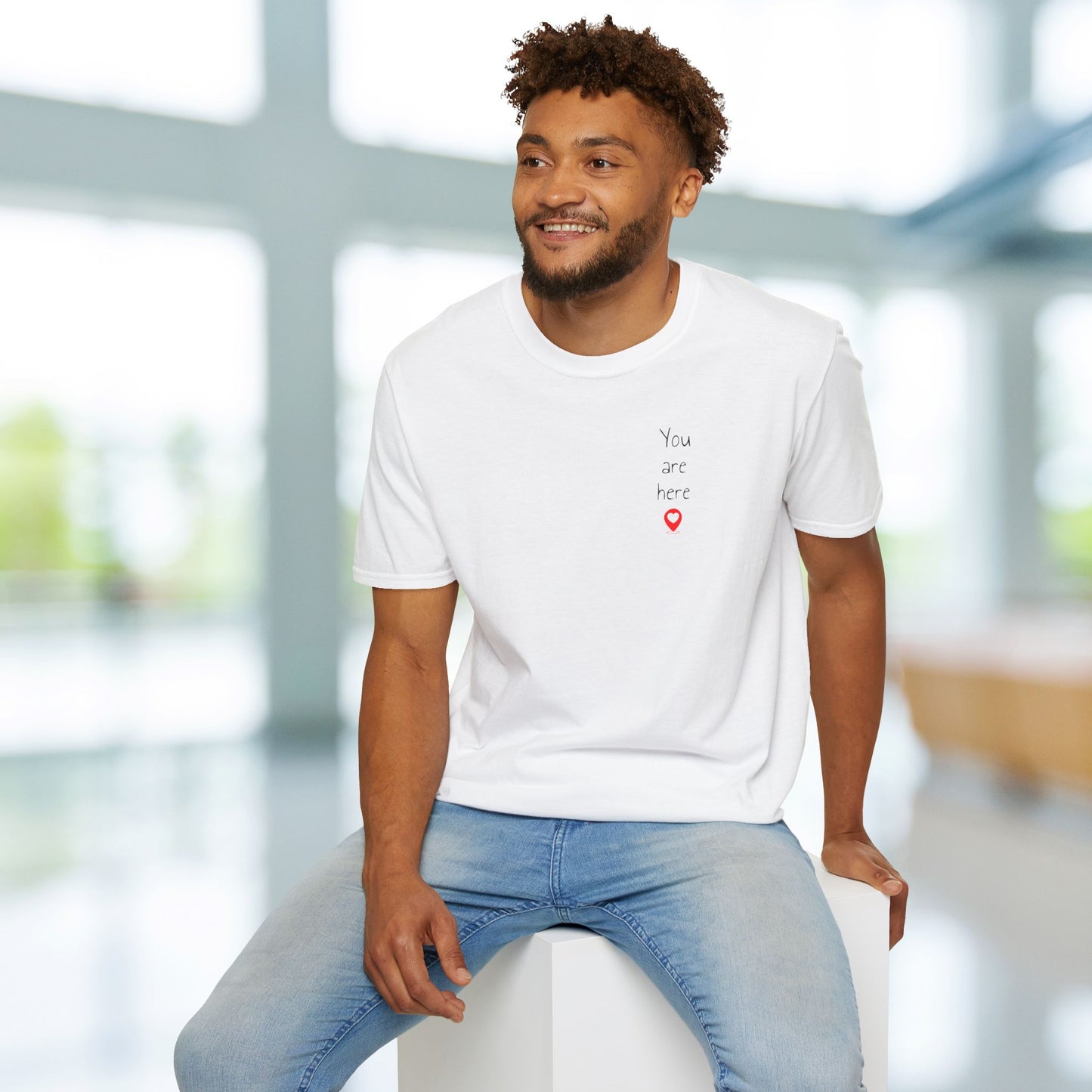 ❣️You are here Unisex Softstyle T-Shirt