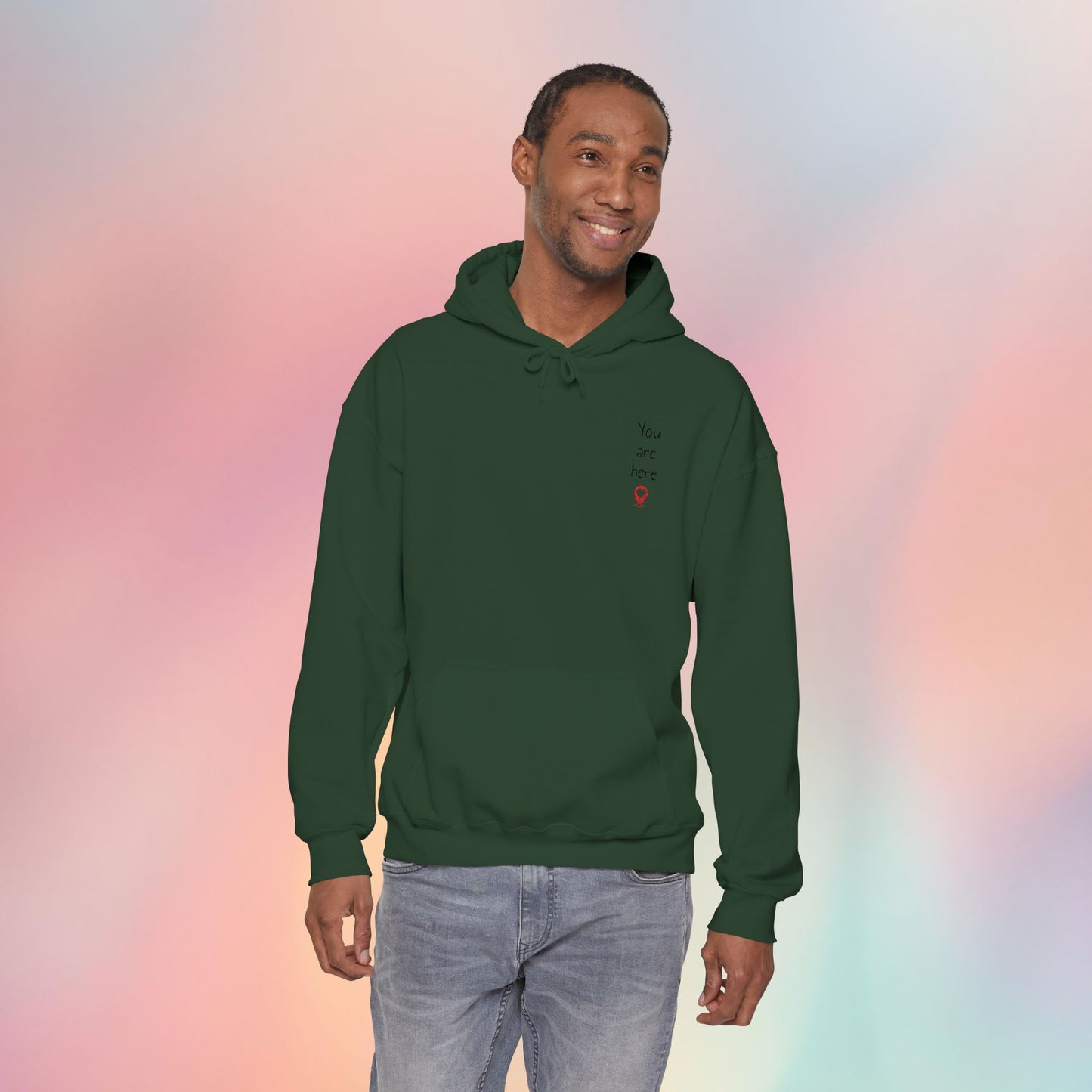 📍You are here Embroidered Unisex Heavy Blend™ Hooded Sweatshirt