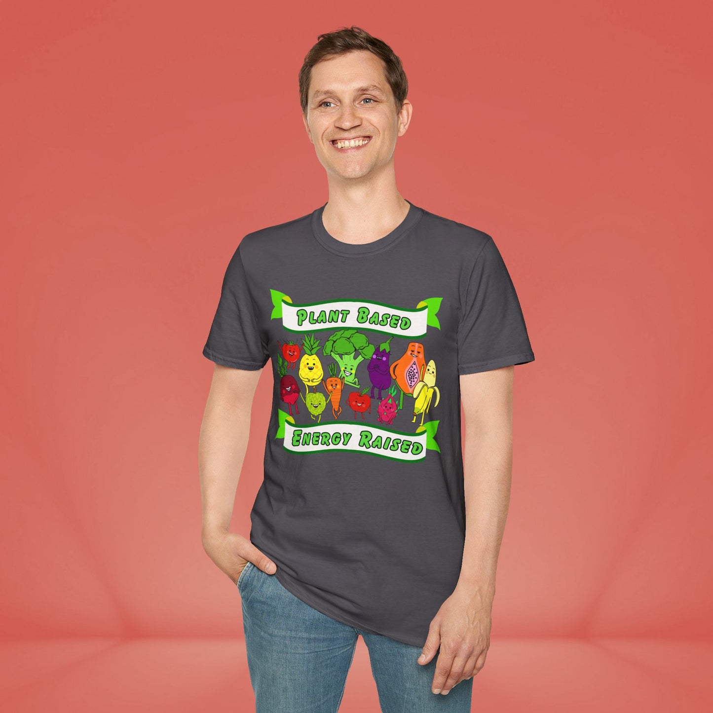 💚Plant Based Energy Raised Unisex Soft-style T-Shirt