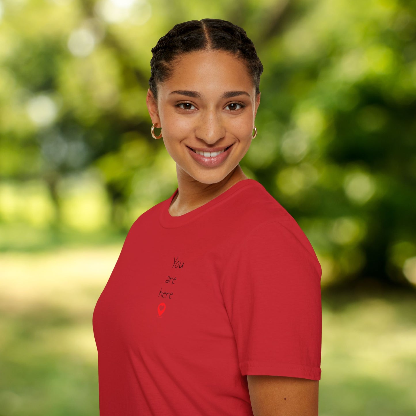 ❣️You are here Unisex Softstyle T-Shirt