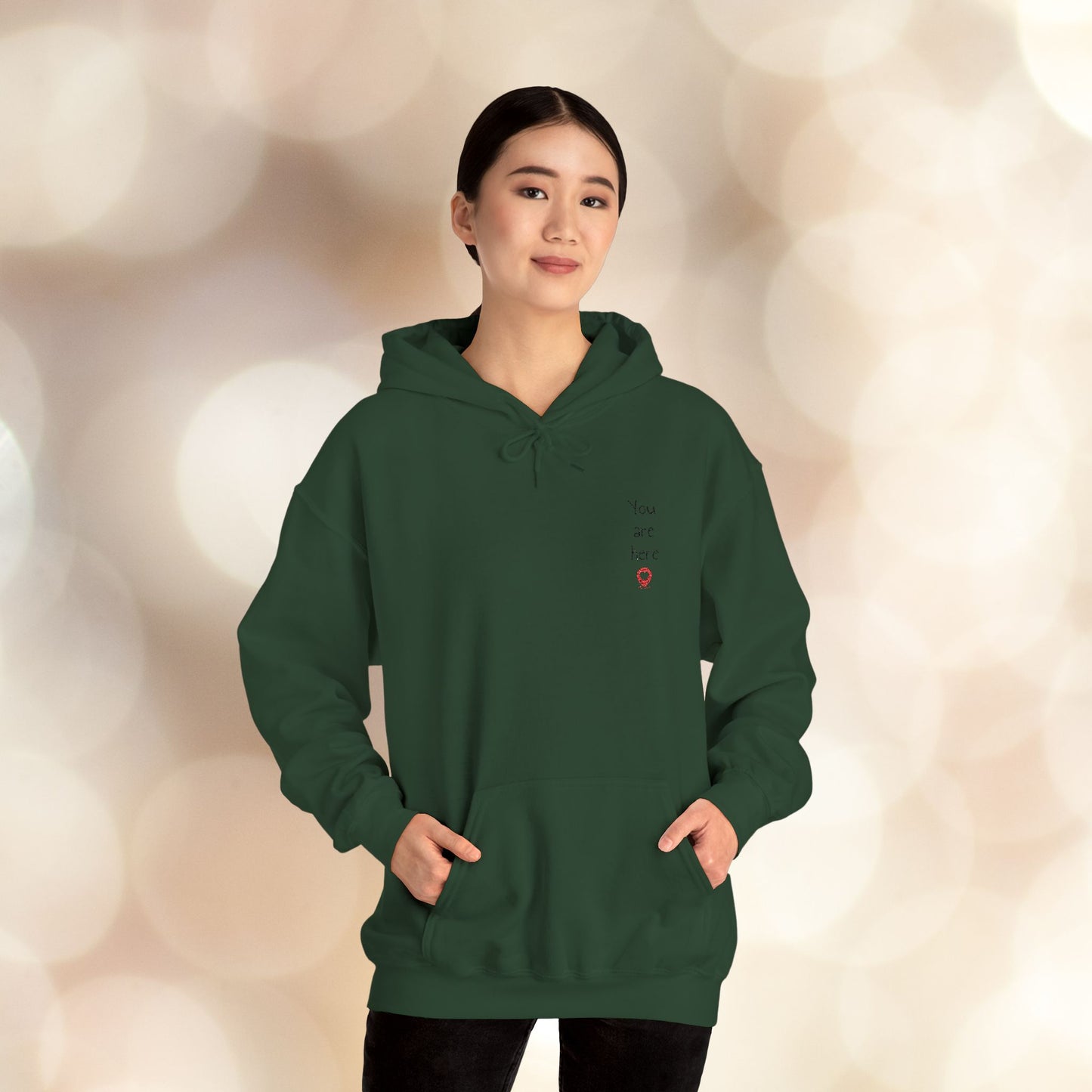 📍You are here Embroidered Unisex Heavy Blend™ Hooded Sweatshirt