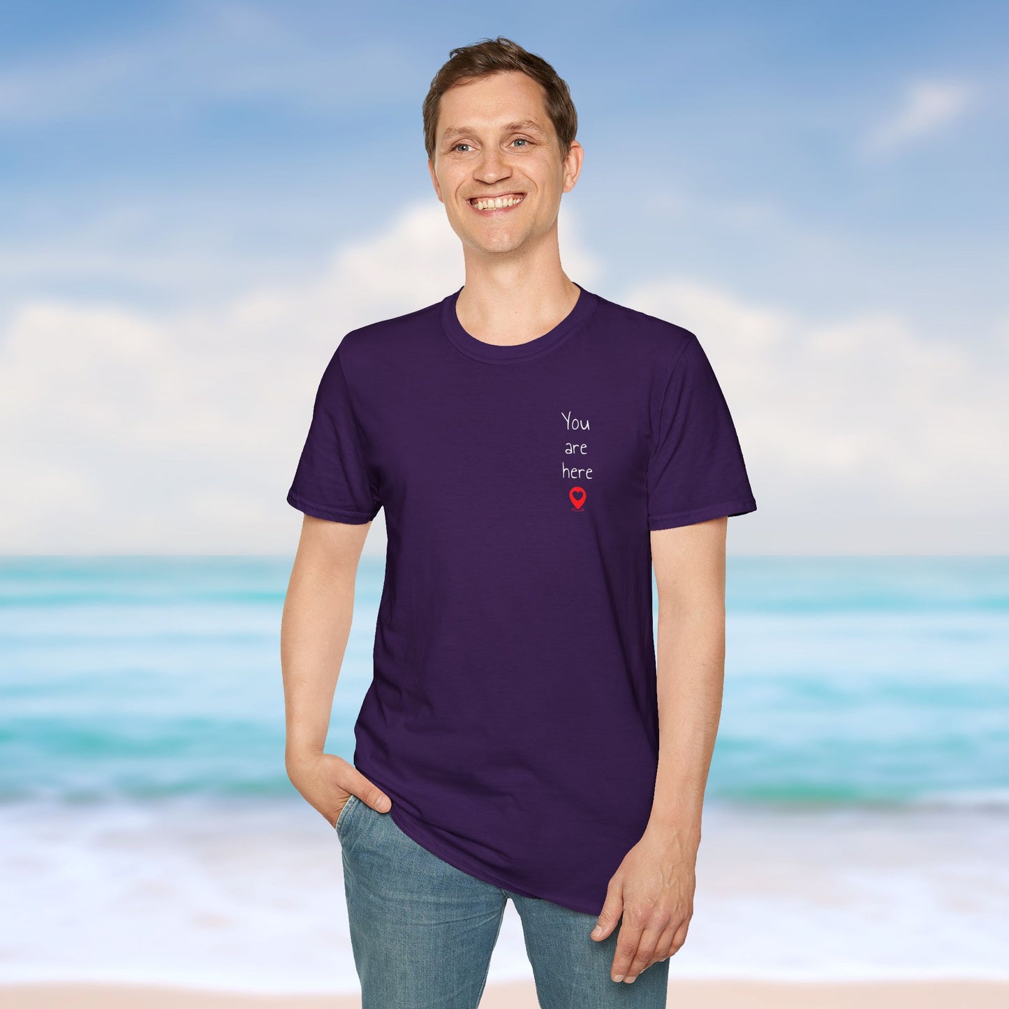 ❣️You are here Unisex Softstyle T-Shirt