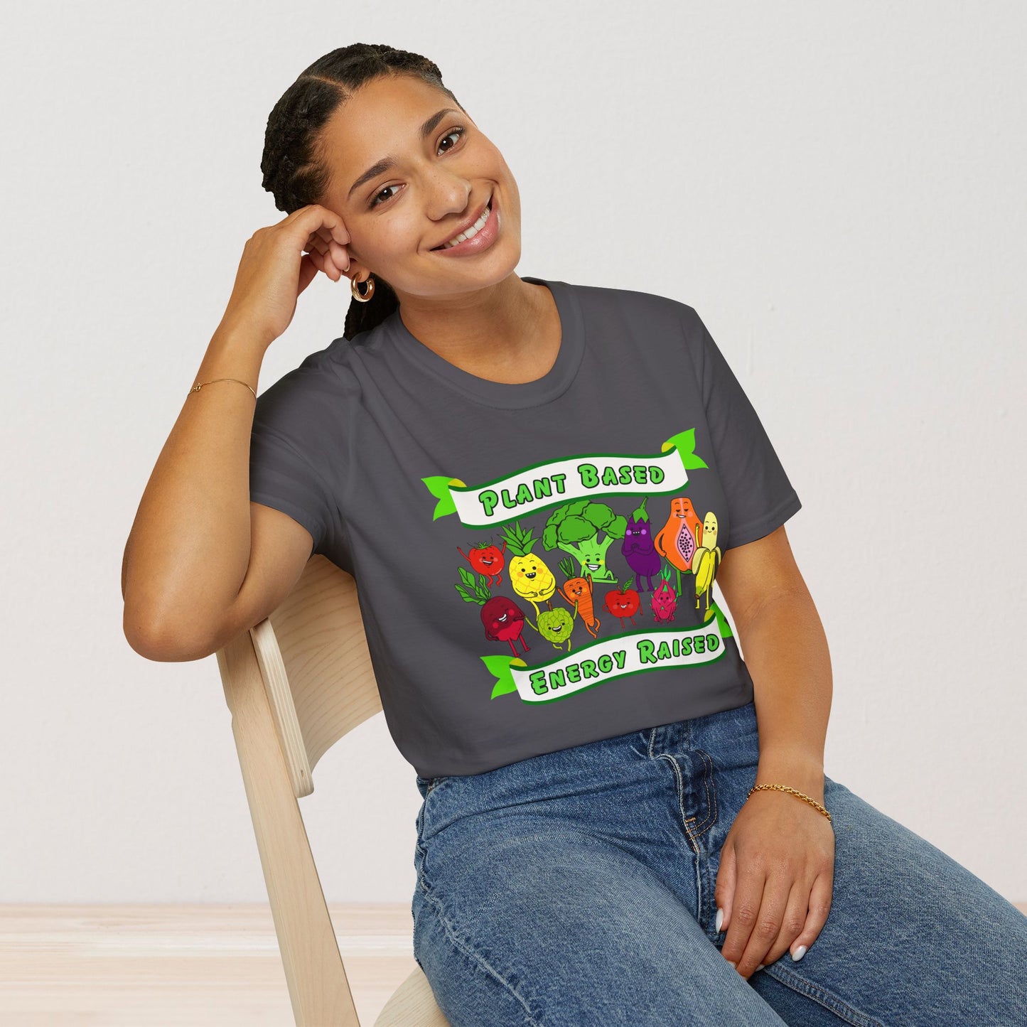 💚Plant Based Energy Raised Unisex Soft-style T-Shirt