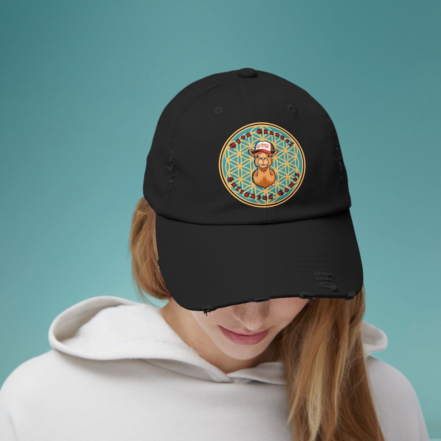 🐪Enlightened Camel Unisex Distressed Cap