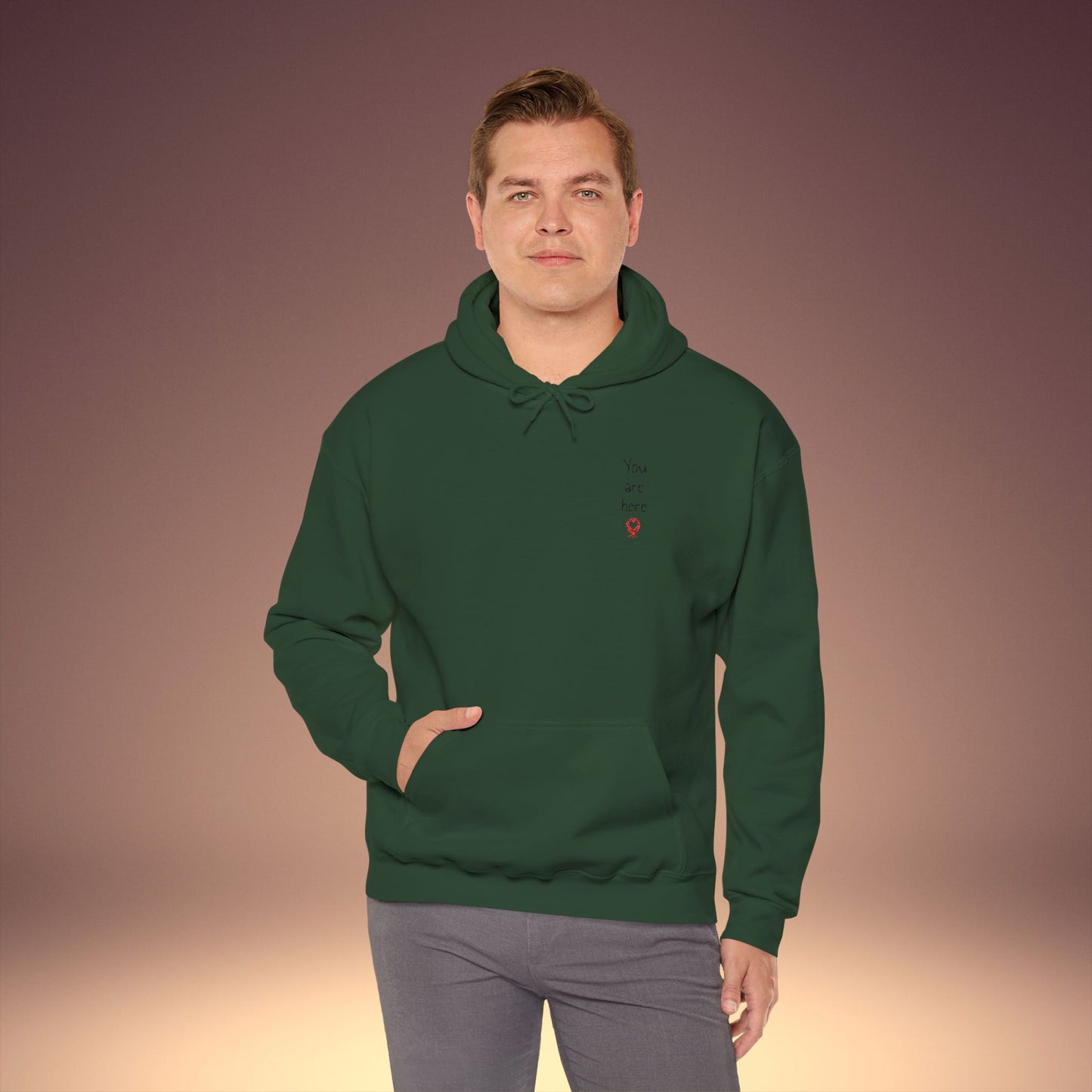 📍You are here Embroidered Unisex Heavy Blend™ Hooded Sweatshirt