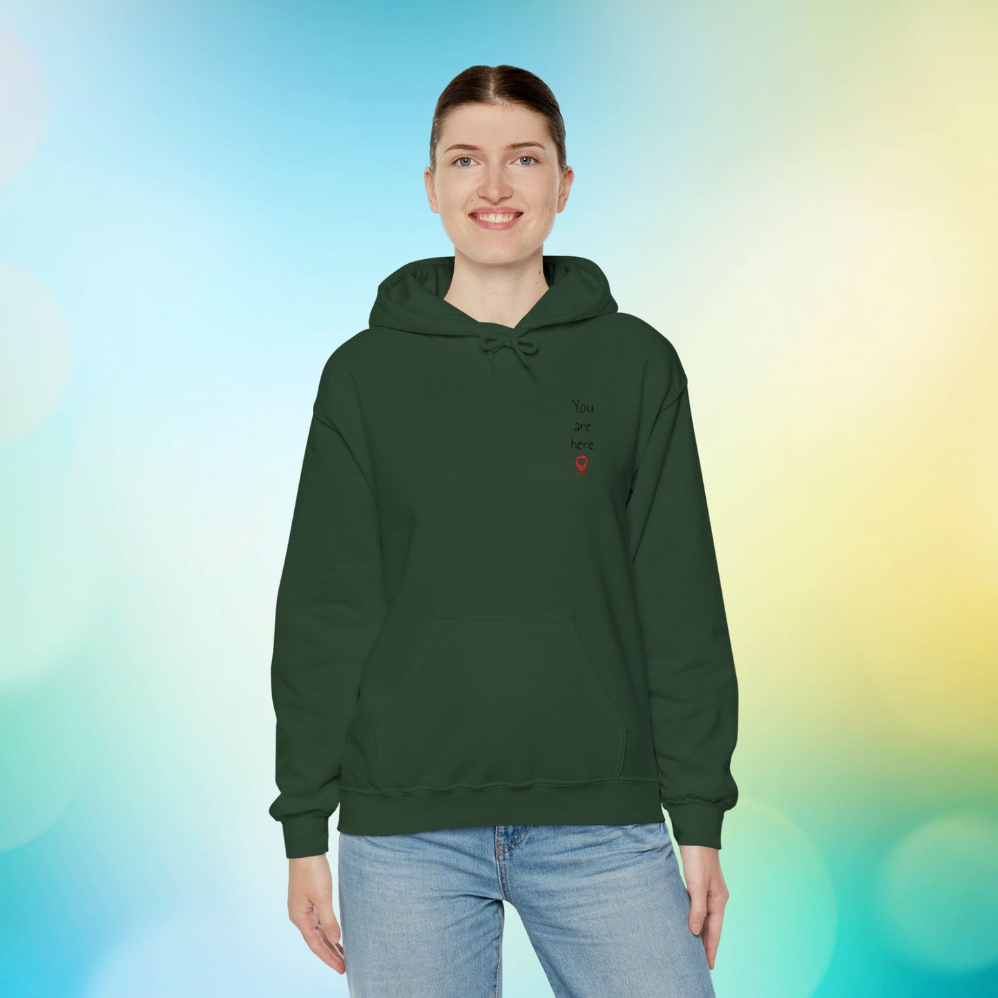 📍You are here Embroidered Unisex Heavy Blend™ Hooded Sweatshirt