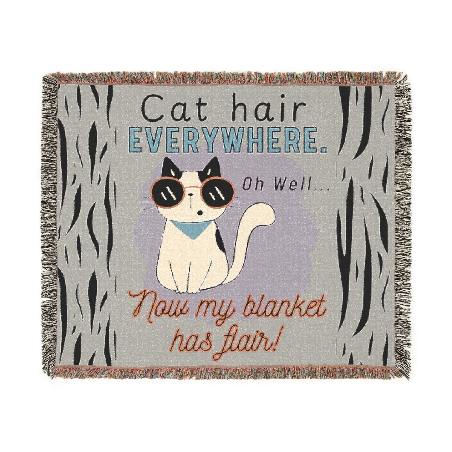 😻Cat Hair EVERYWHERE Woven Blanket