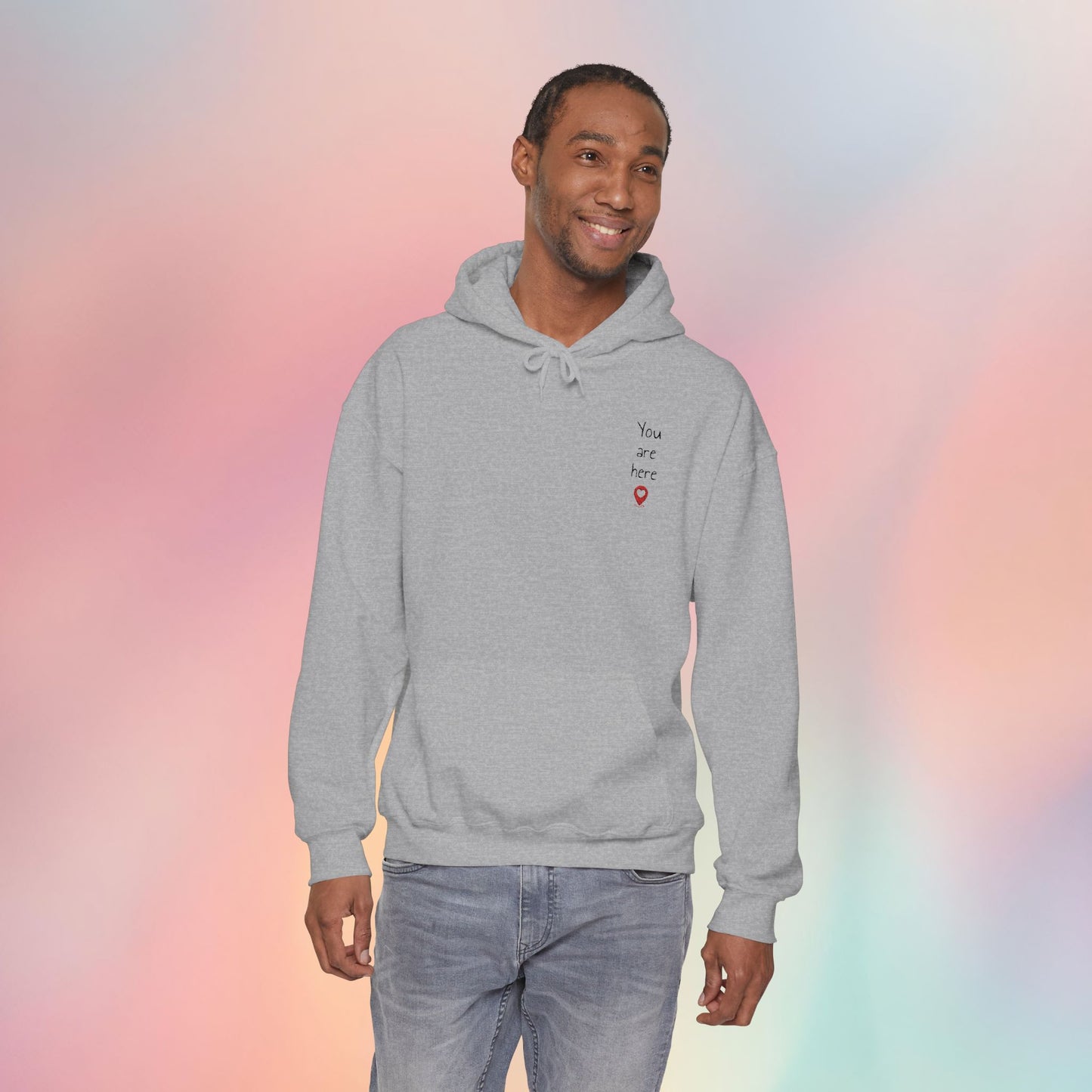 📍You are here Embroidered Unisex Heavy Blend™ Hooded Sweatshirt