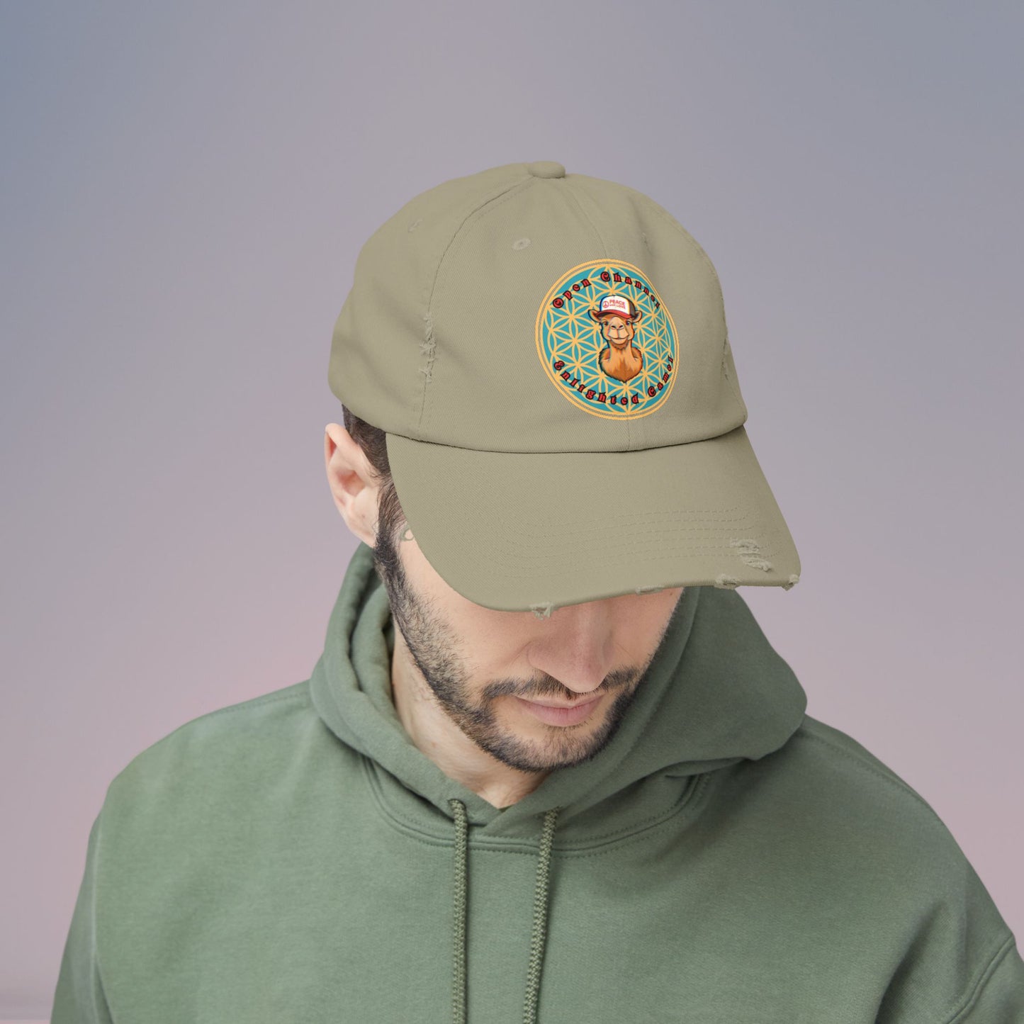 🐪Enlightened Camel Unisex Distressed Cap