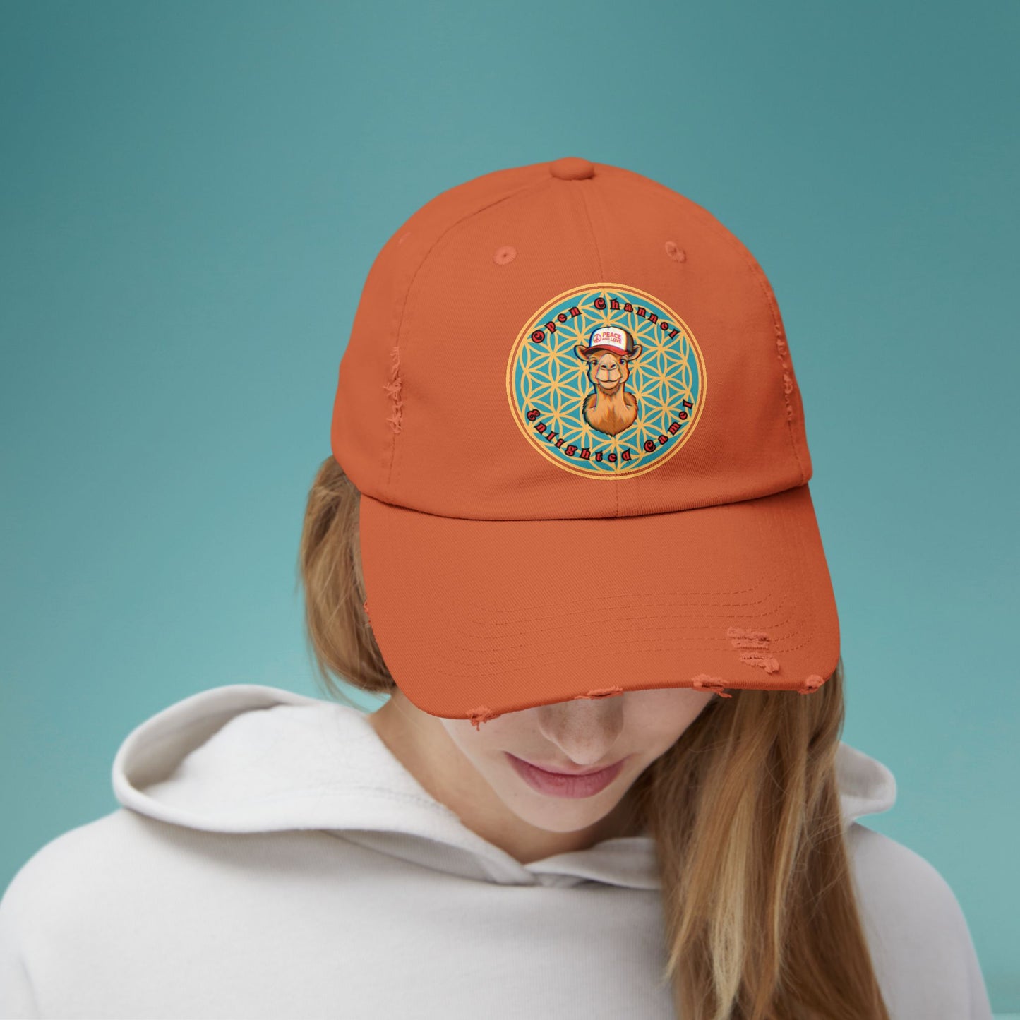 🐪Enlightened Camel Unisex Distressed Cap