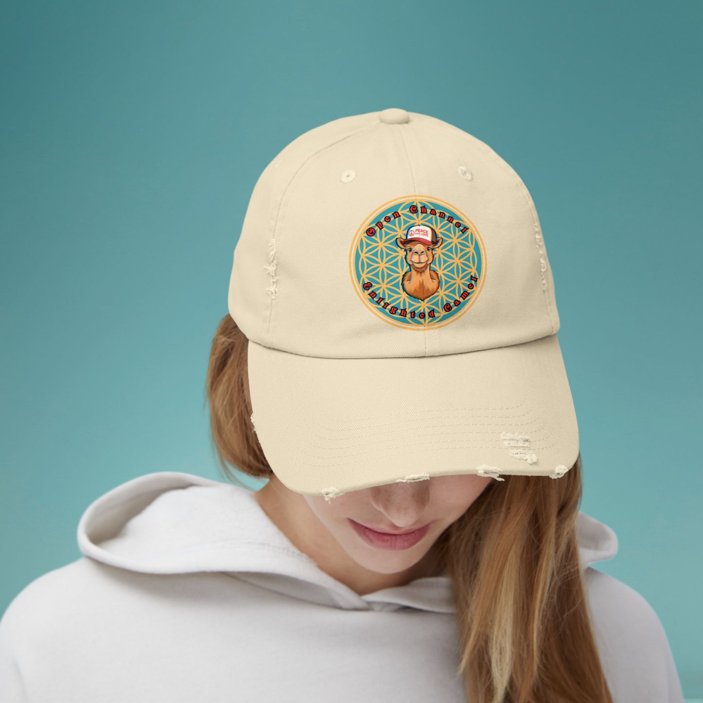 🐪Enlightened Camel Unisex Distressed Cap