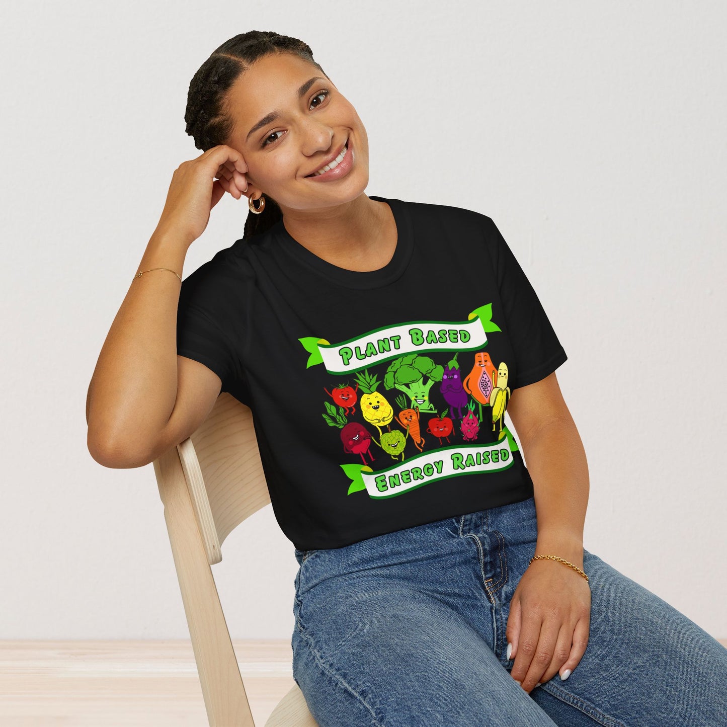 💚Plant Based Energy Raised Unisex Soft-style T-Shirt