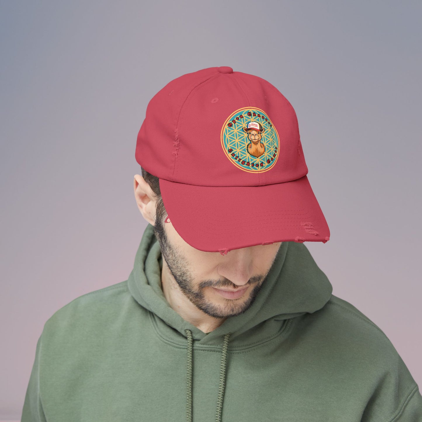 🐪Enlightened Camel Unisex Distressed Cap