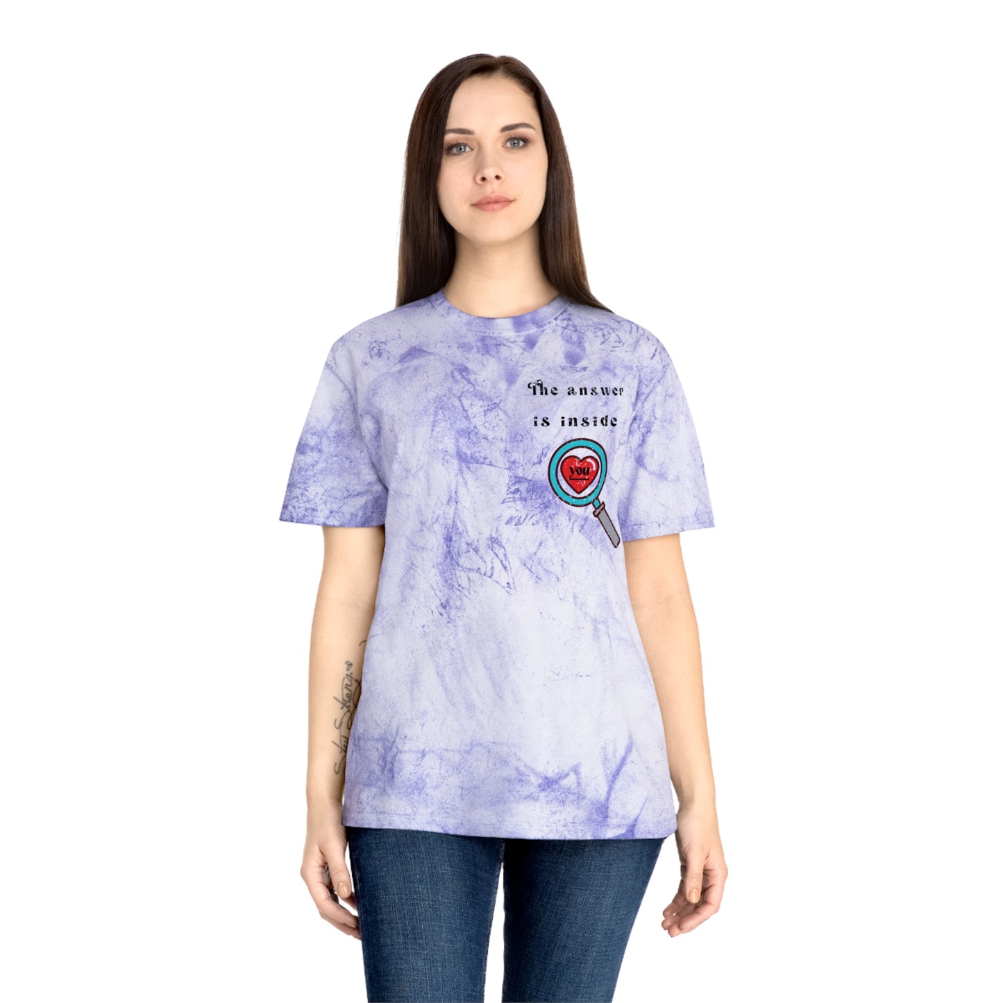 💙The answer is inside YOU Unisex Tie-dyed T-shirt