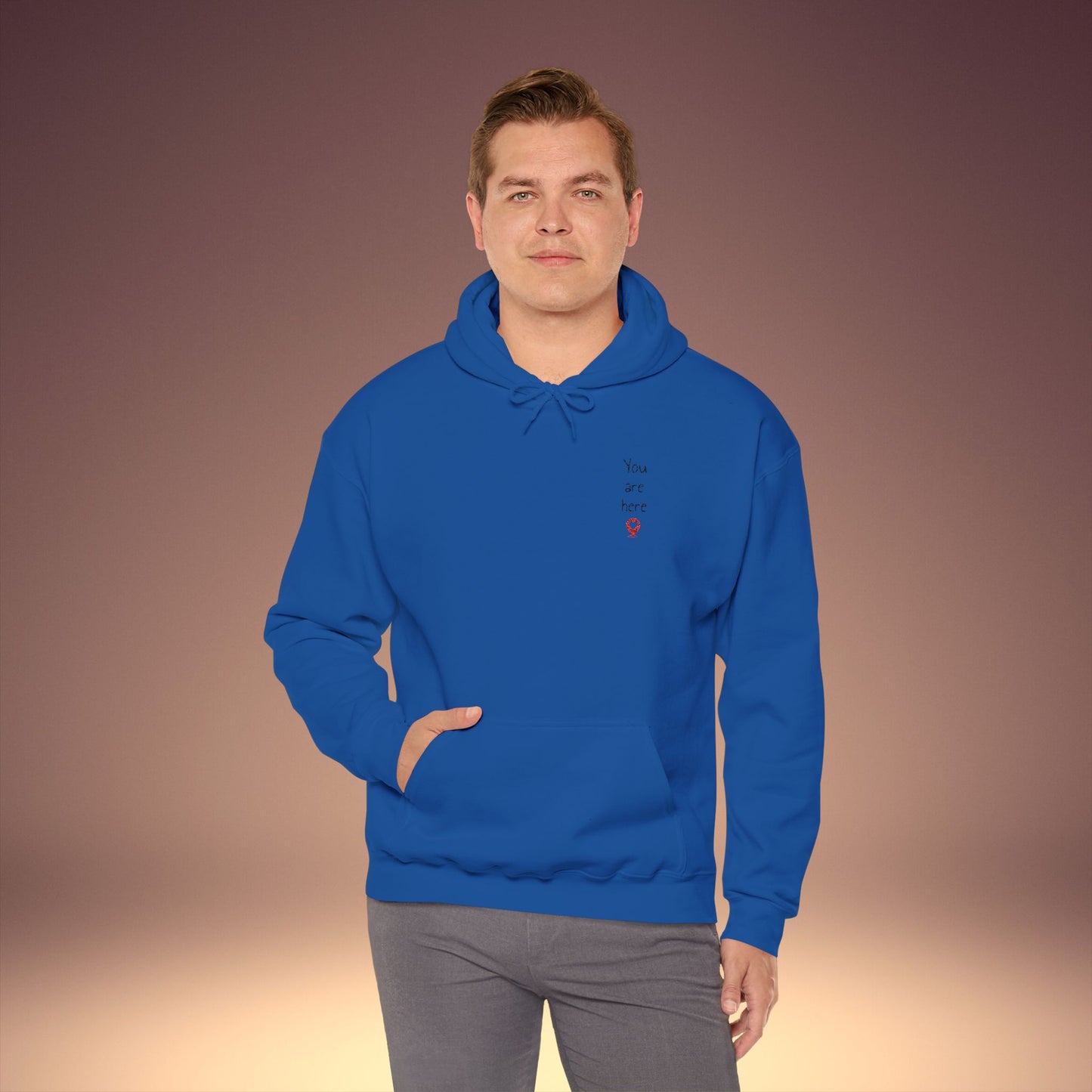 📍You are here Embroidered Unisex Heavy Blend™ Hooded Sweatshirt