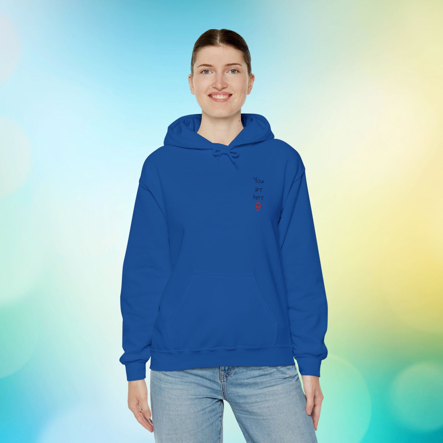 📍You are here Embroidered Unisex Heavy Blend™ Hooded Sweatshirt