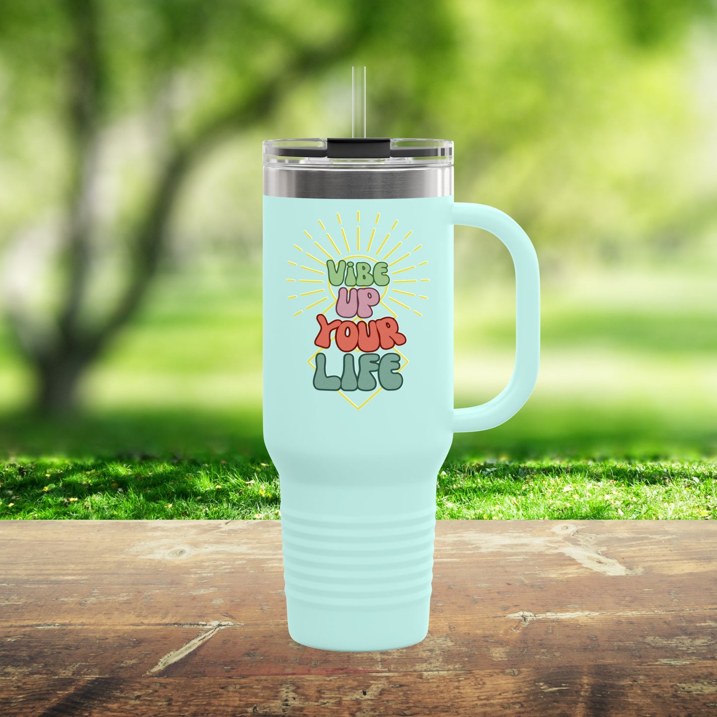 😎Vibe Up Your Life Insulated Travel Mug, 40oz