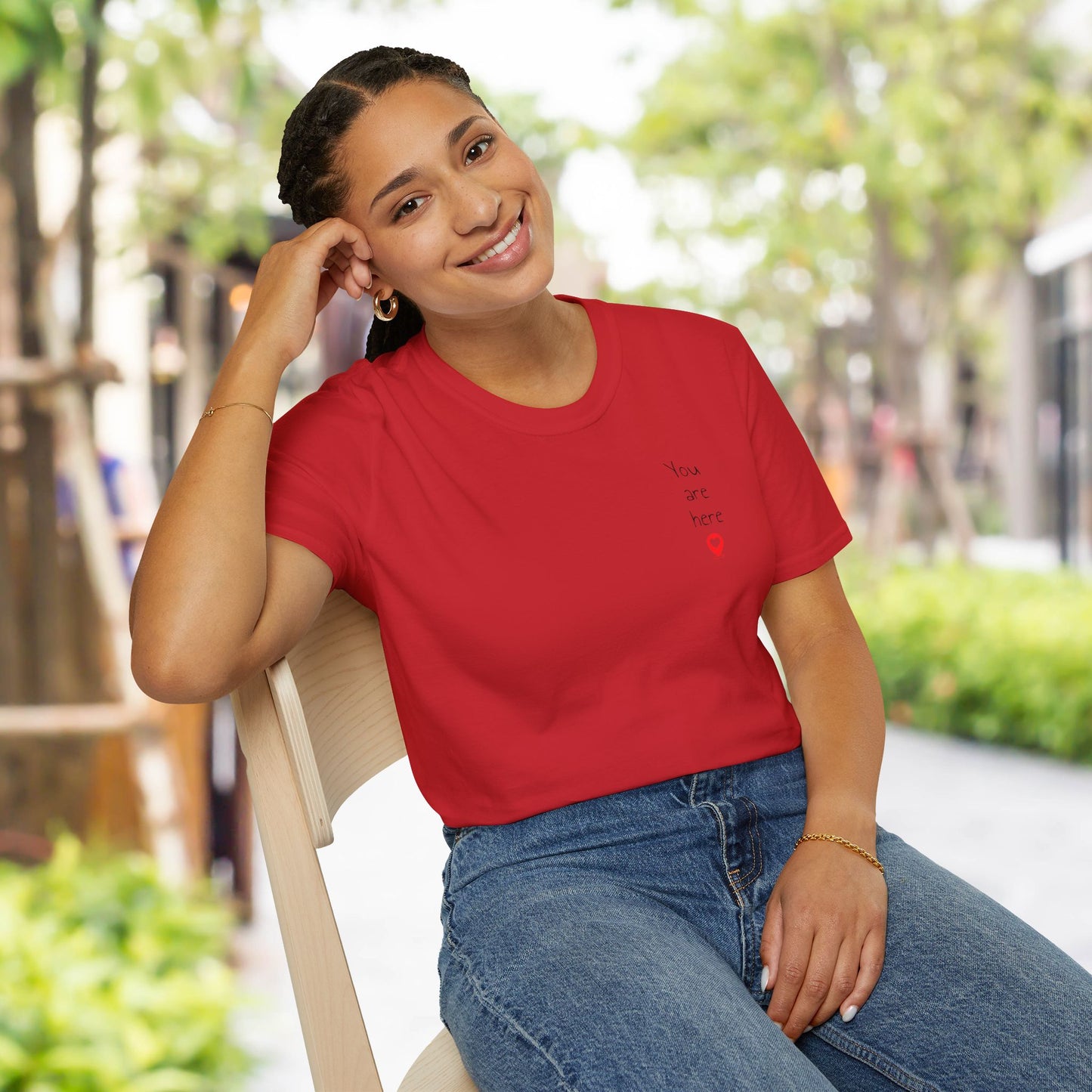 ❣️You are here Unisex Softstyle T-Shirt