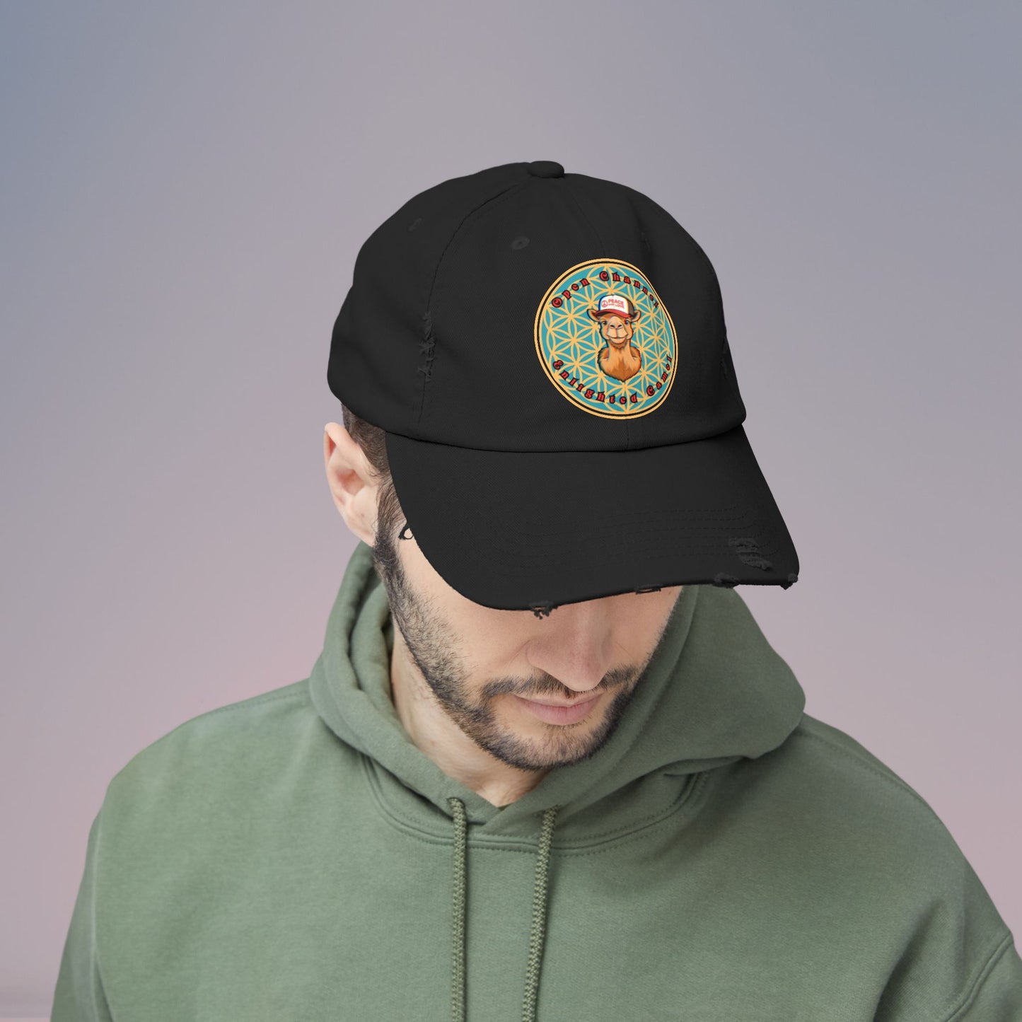 🐪Enlightened Camel Unisex Distressed Cap