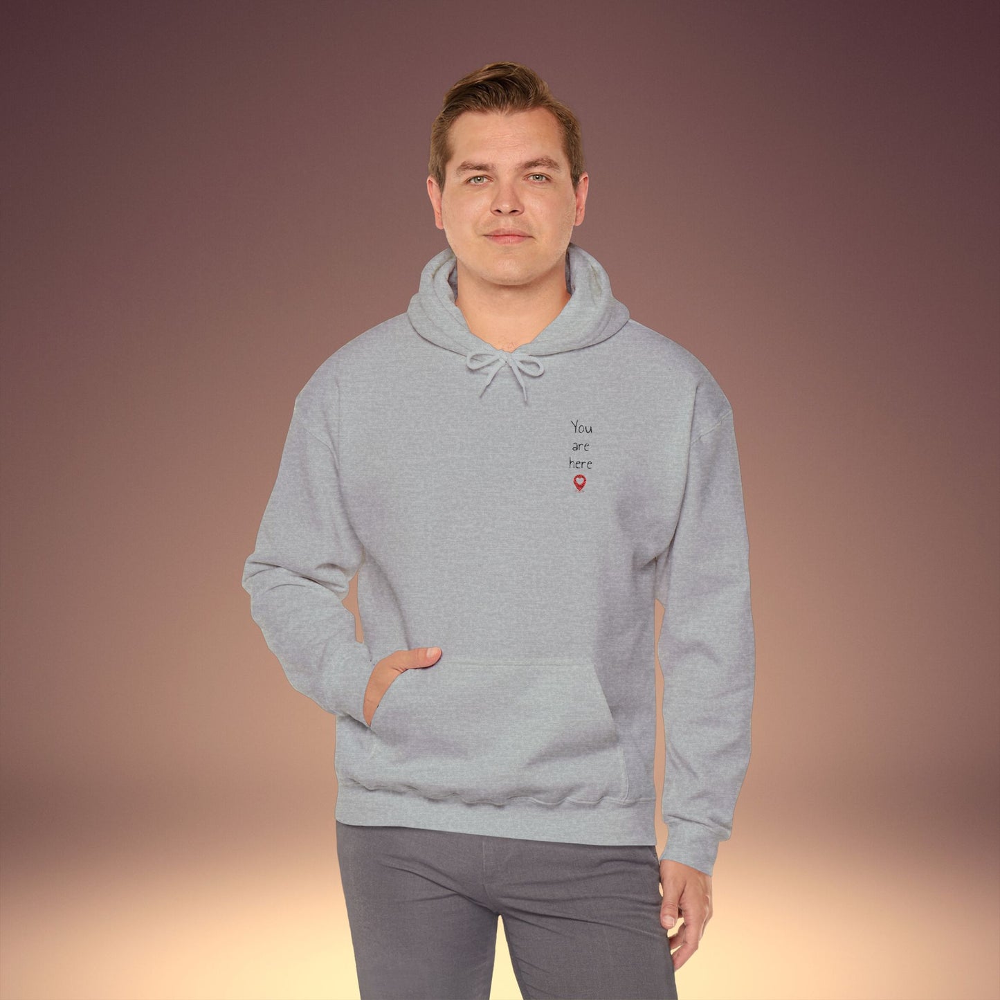 📍You are here Embroidered Unisex Heavy Blend™ Hooded Sweatshirt