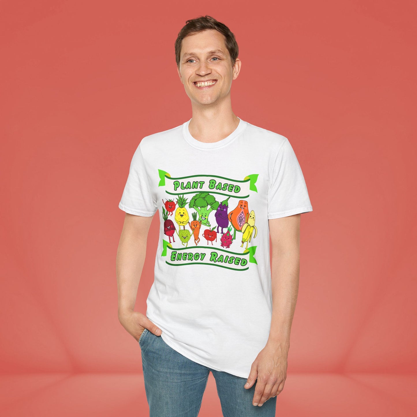 💚Plant Based Energy Raised Unisex Soft-style T-Shirt