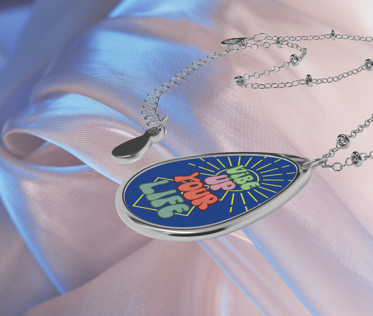 ☀️Vibe Up Your Life Oval Necklace
