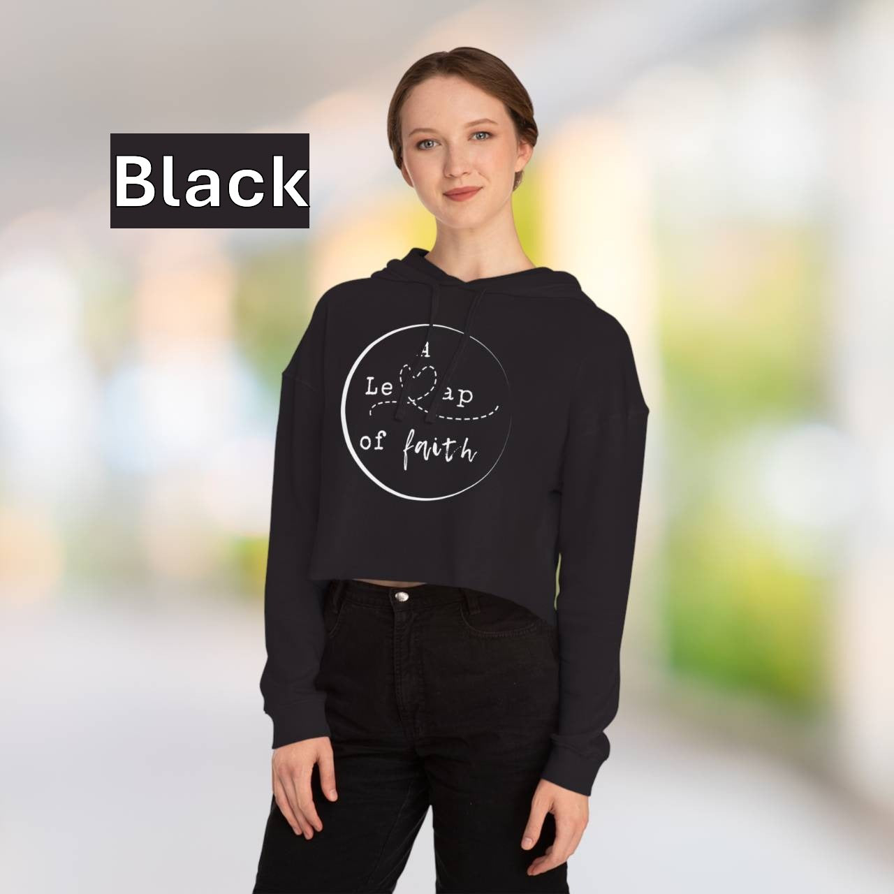 💞A Leap of Faith Women’s Cropped Hooded Sweatshirt