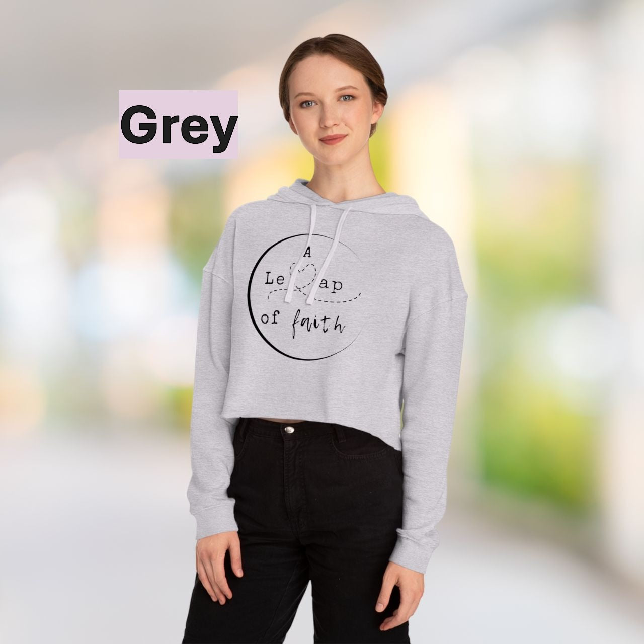 💞A Leap of Faith Women’s Cropped Hooded Sweatshirt
