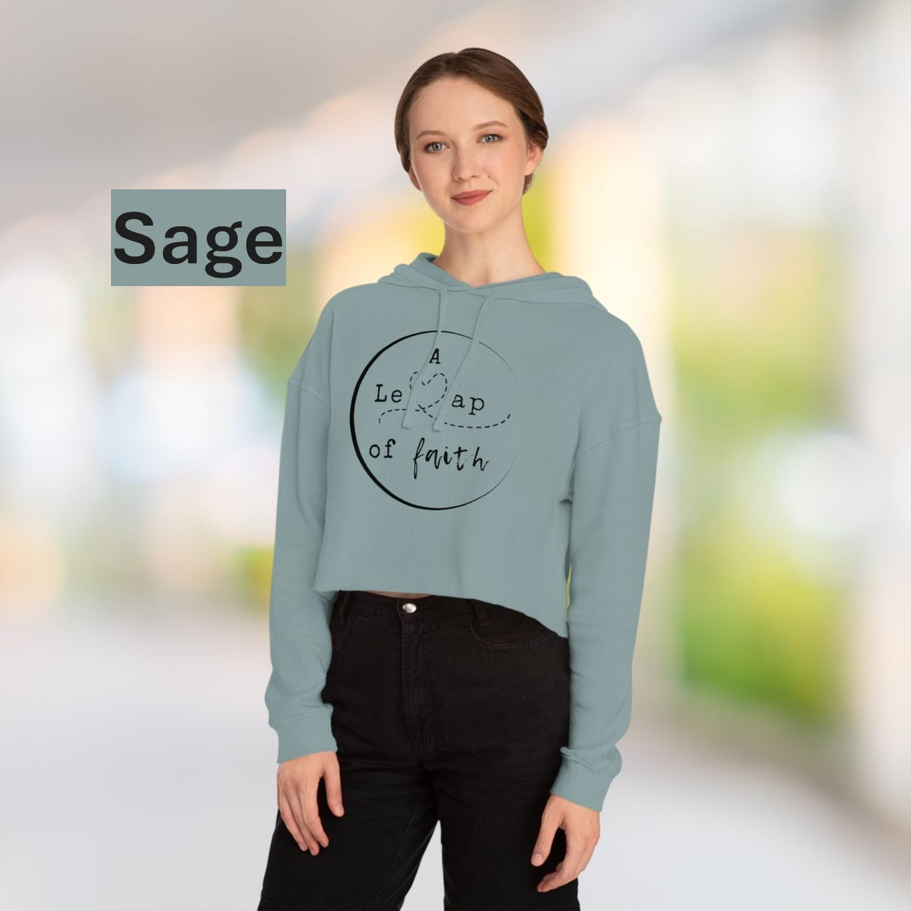 💞A Leap of Faith Women’s Cropped Hooded Sweatshirt