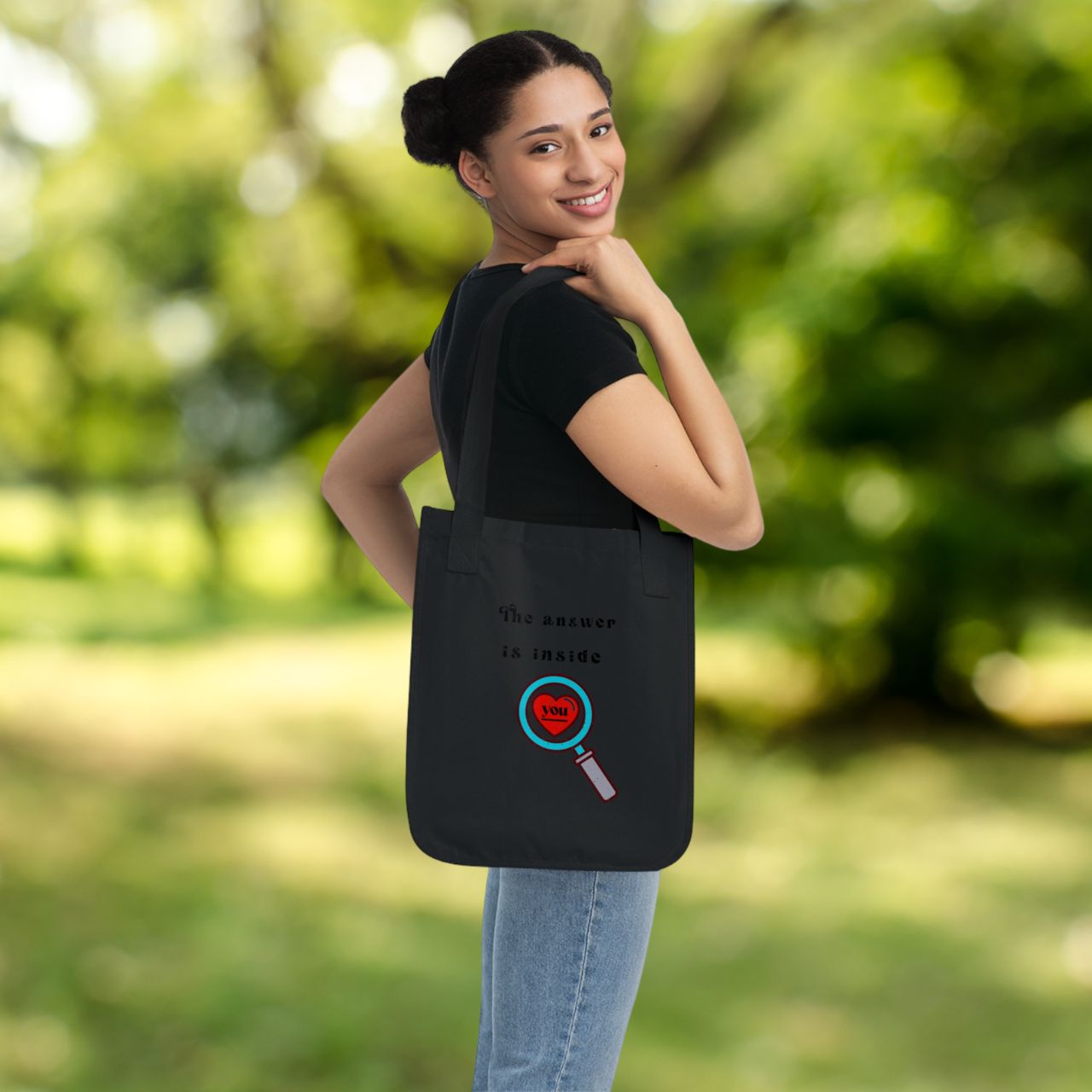 🔎The Answer is Inside YOU Organic Canvas Tote Bag