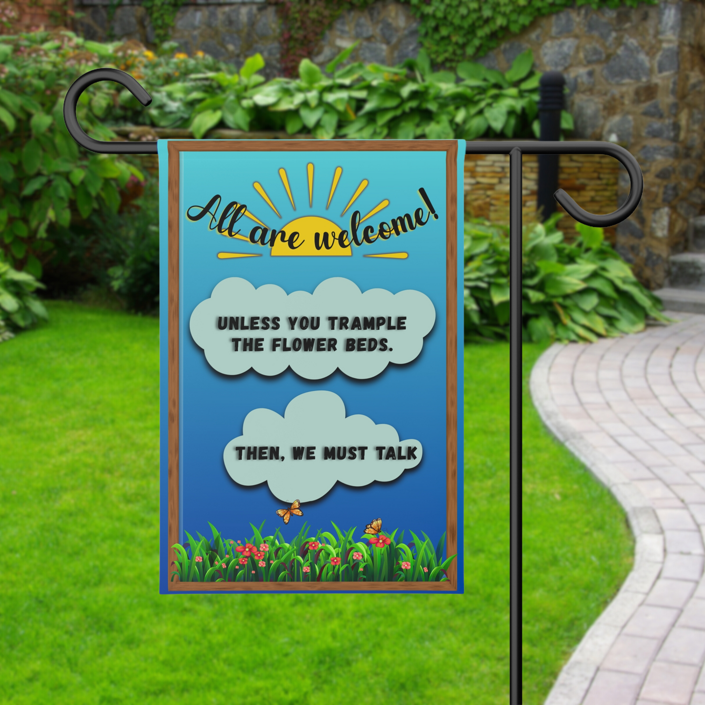 👋All are welcome Garden Banner