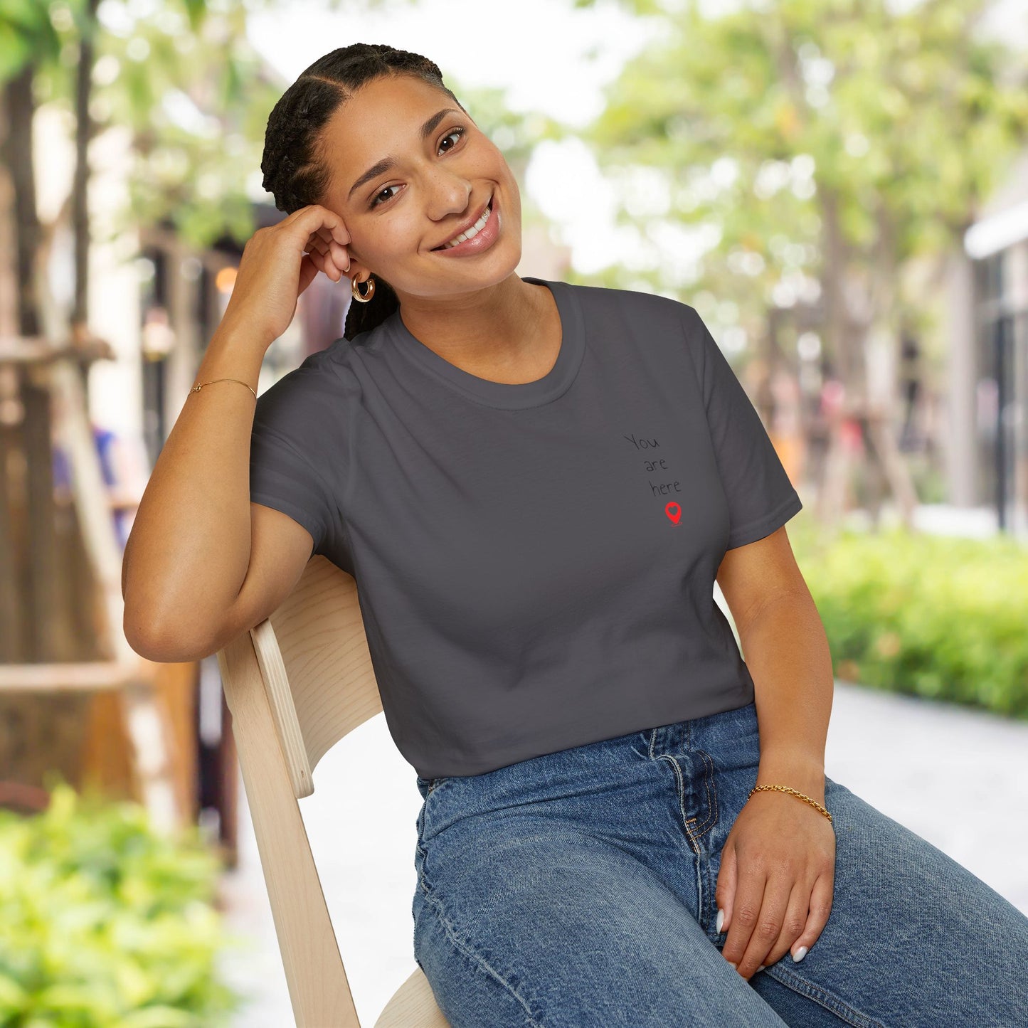 ❣️You are here Unisex Softstyle T-Shirt