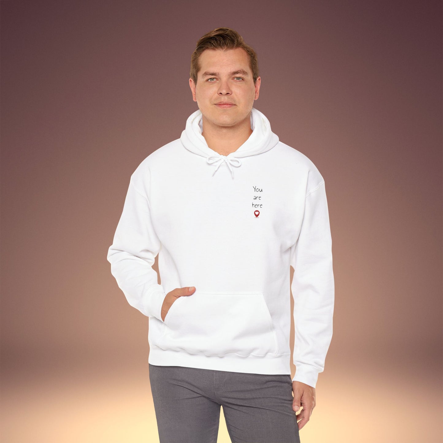 📍You are here Embroidered Unisex Heavy Blend™ Hooded Sweatshirt