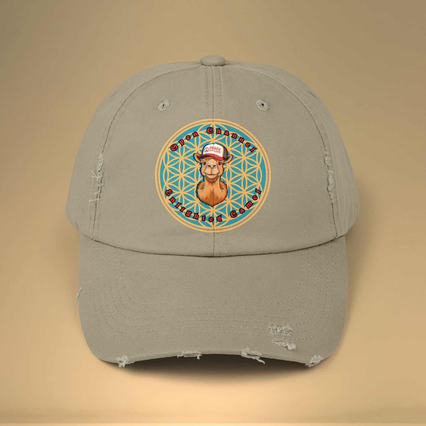 🐪Enlightened Camel Unisex Distressed Cap