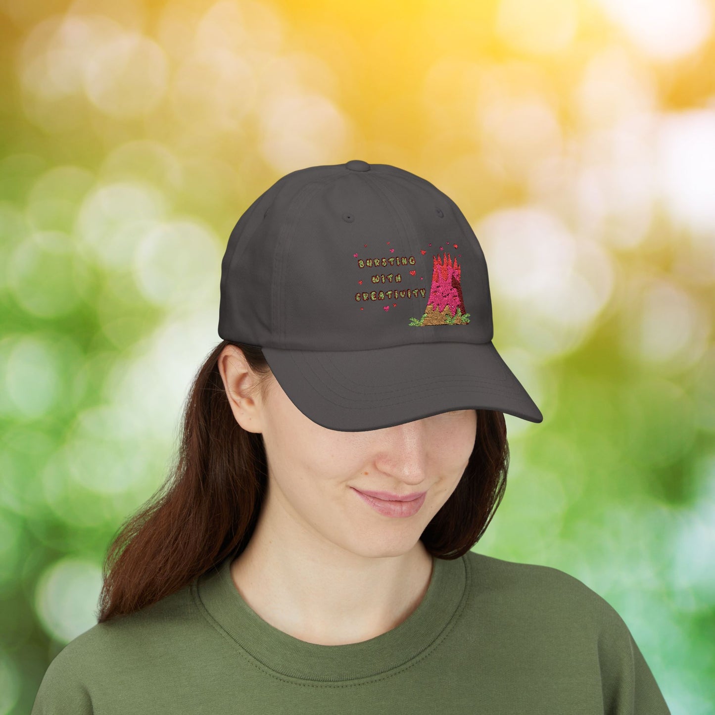🌋Bursting with Creativity Embroidered Dad Cap