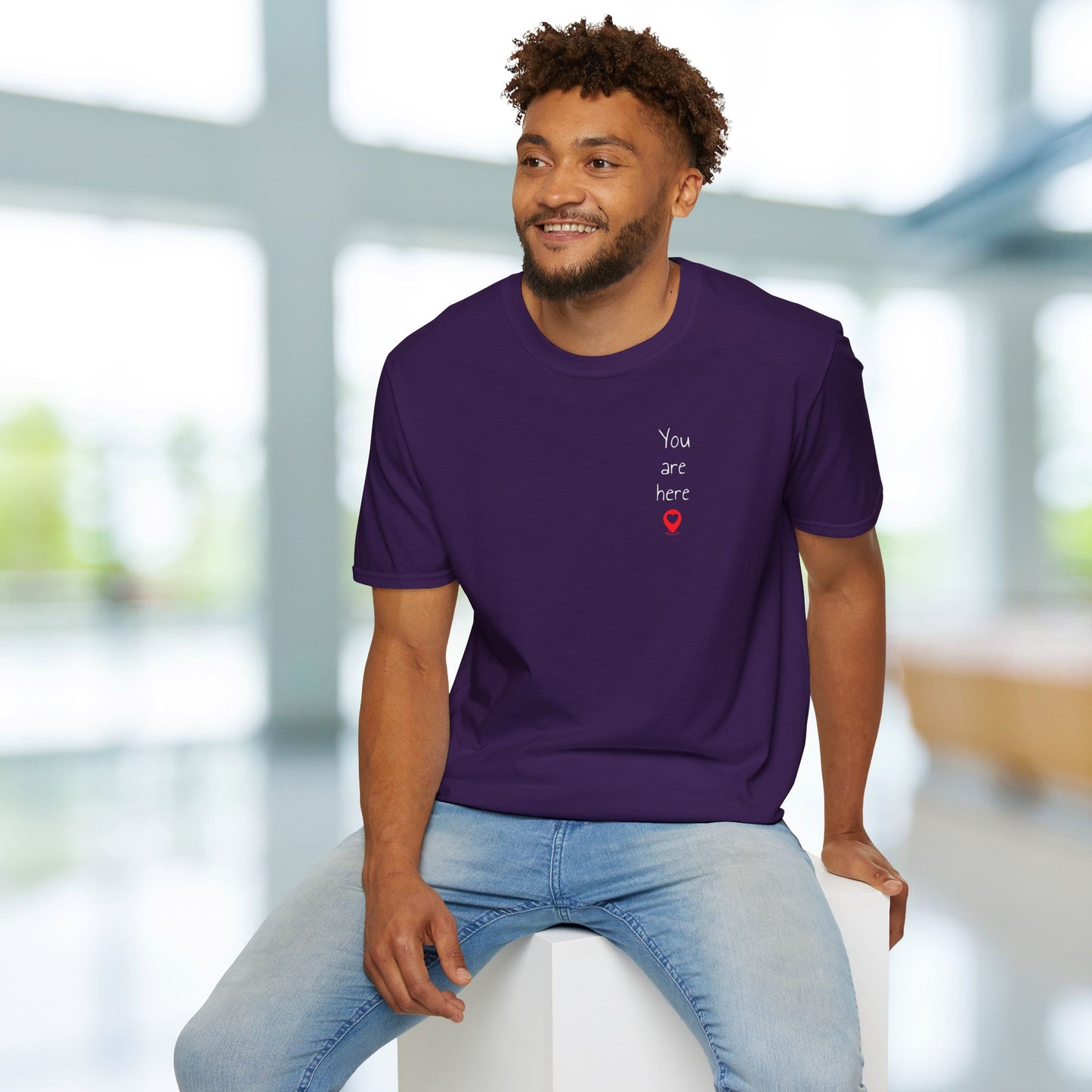 ❣️You are here Unisex Softstyle T-Shirt