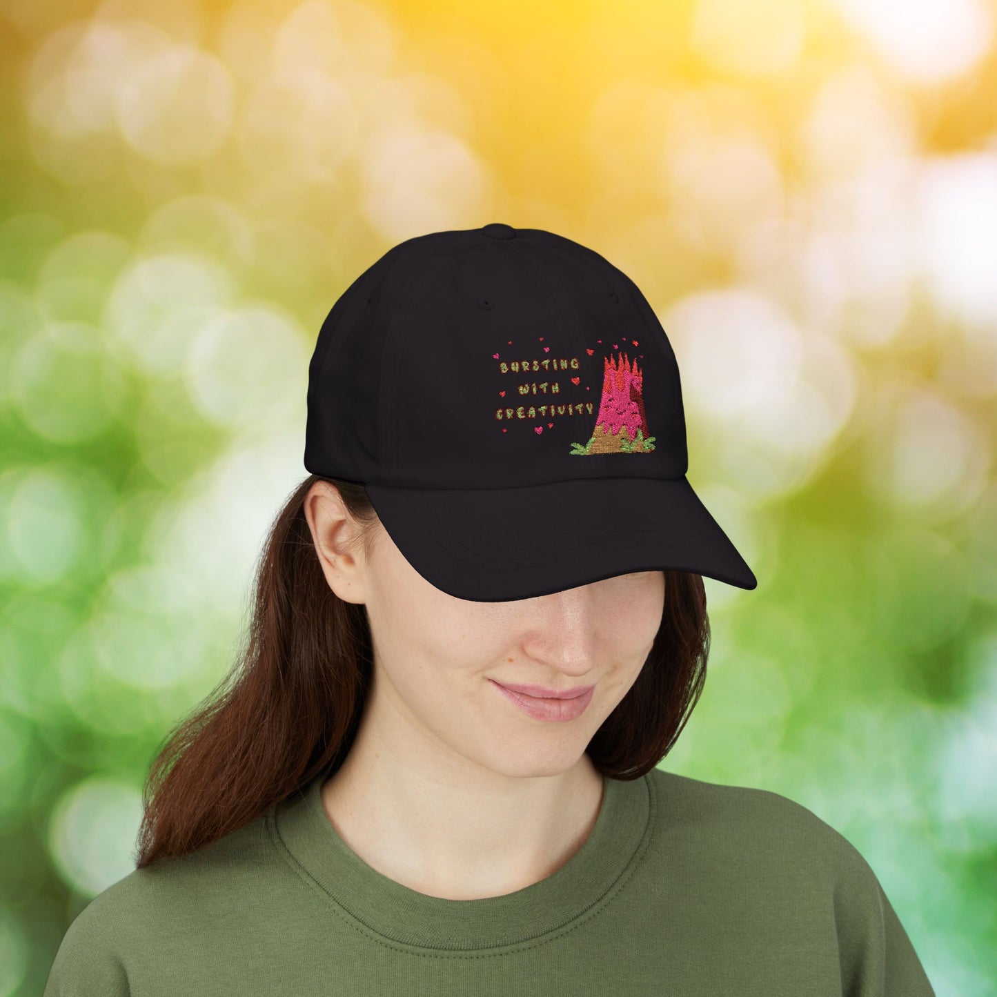 🌋Bursting with Creativity Embroidered Dad Cap