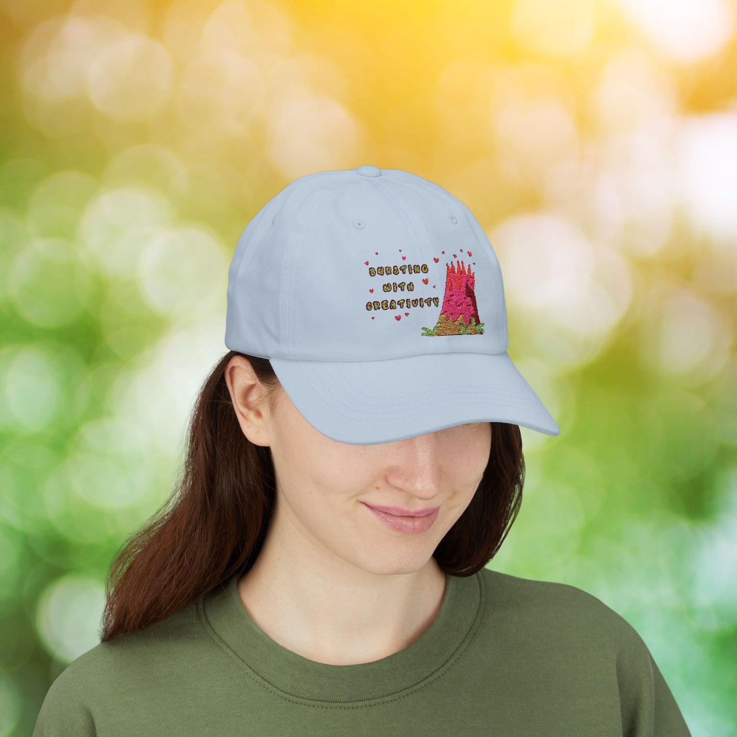 🌋Bursting with Creativity Embroidered Dad Cap