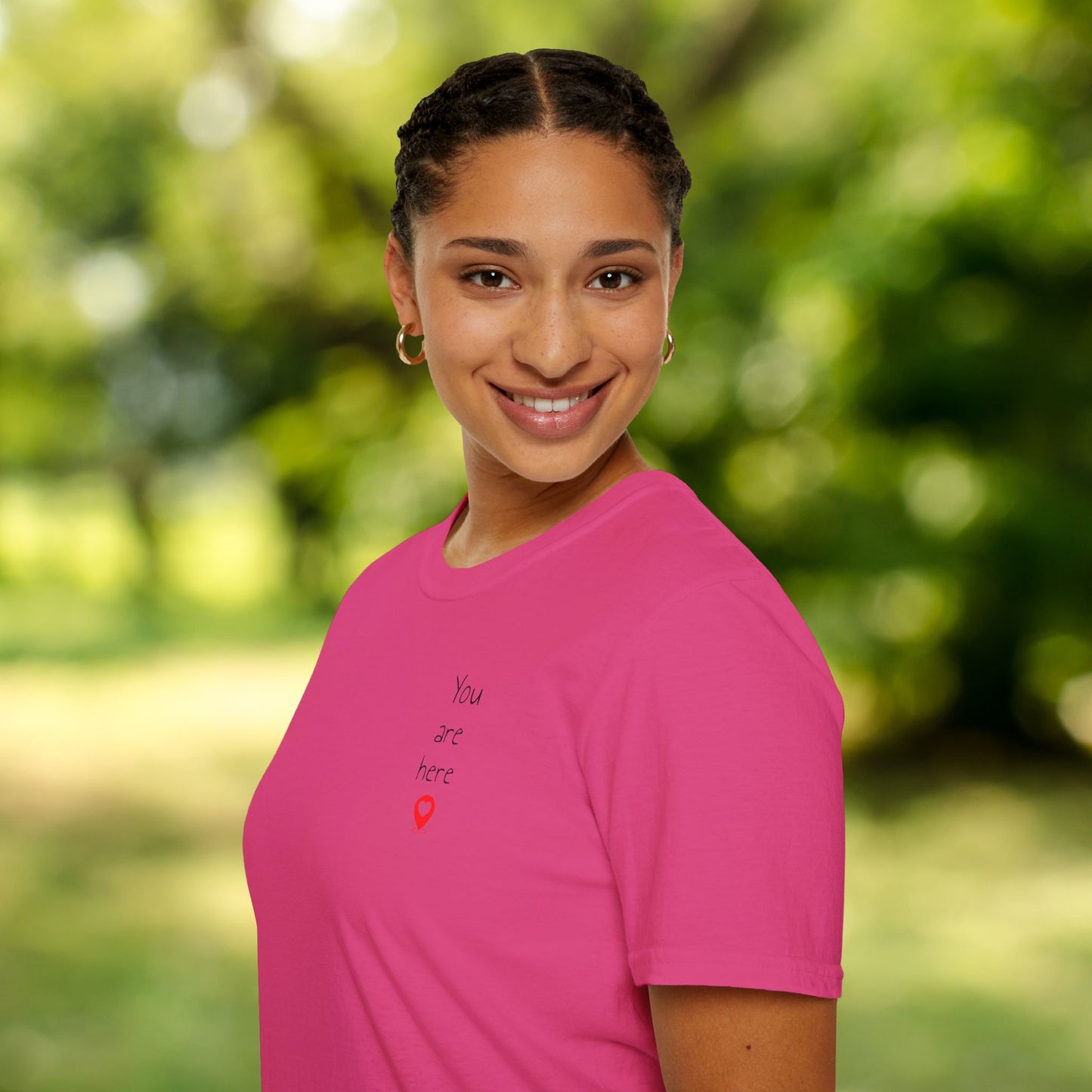 ❣️You are here Unisex Softstyle T-Shirt