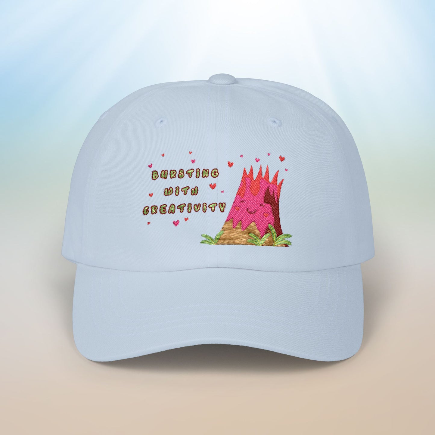 🌋Bursting with Creativity Embroidered Dad Cap