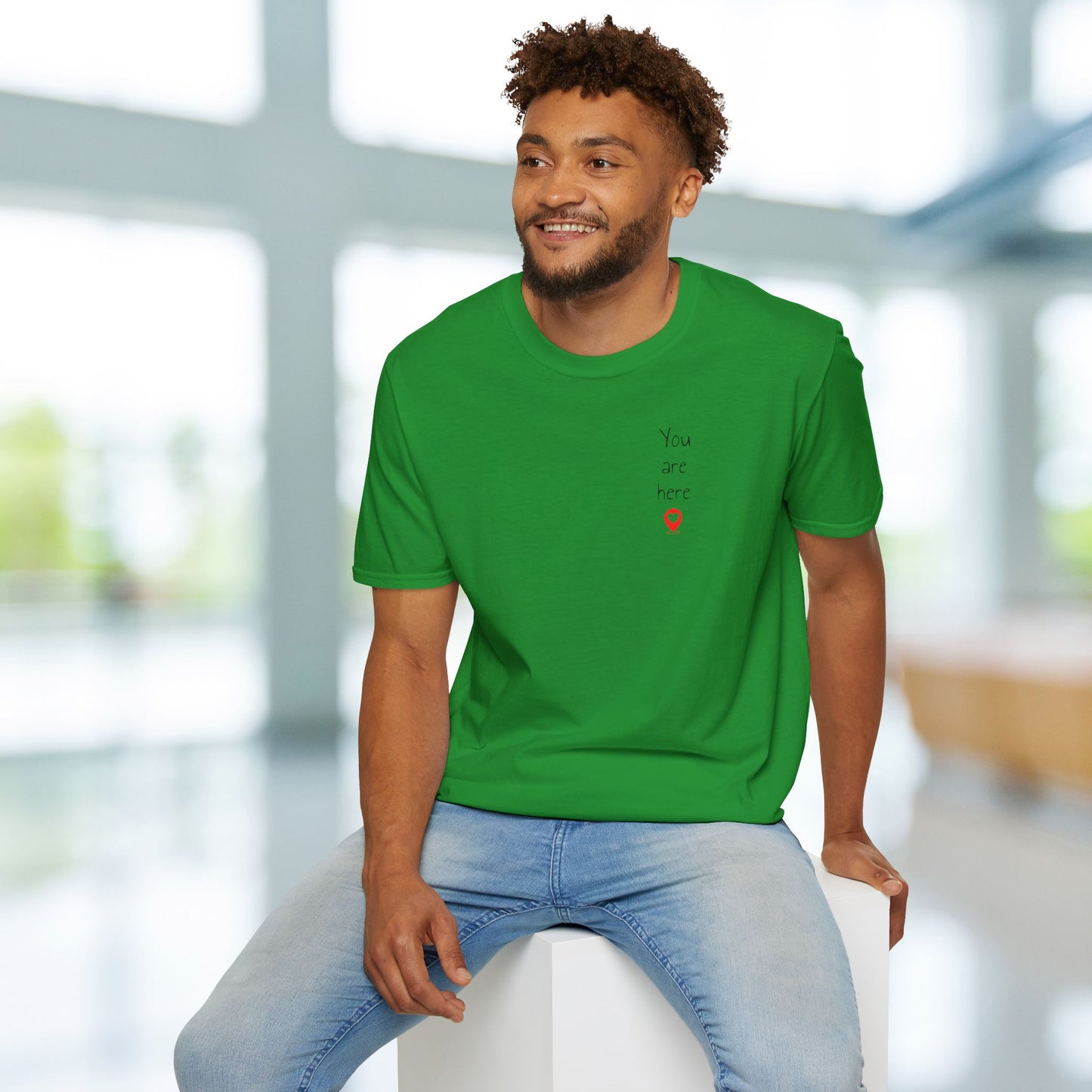 ❣️You are here Unisex Softstyle T-Shirt