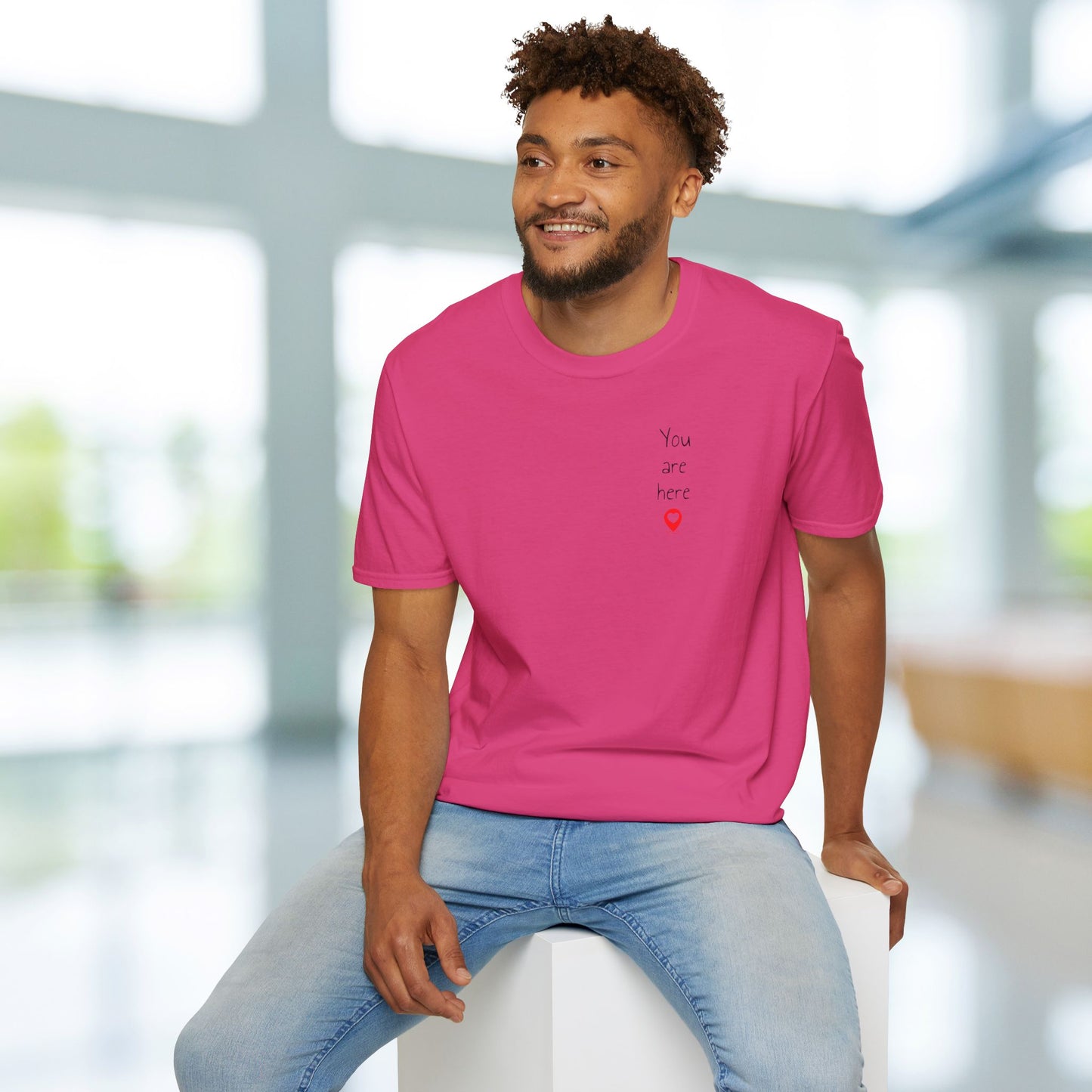 ❣️You are here Unisex Softstyle T-Shirt