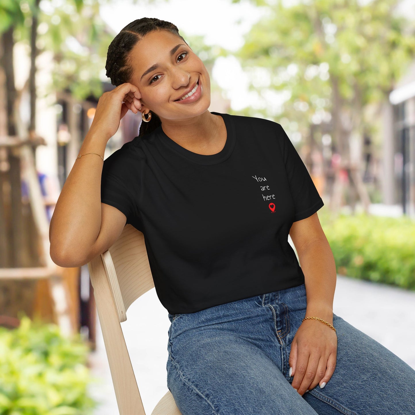 ❣️You are here Unisex Softstyle T-Shirt
