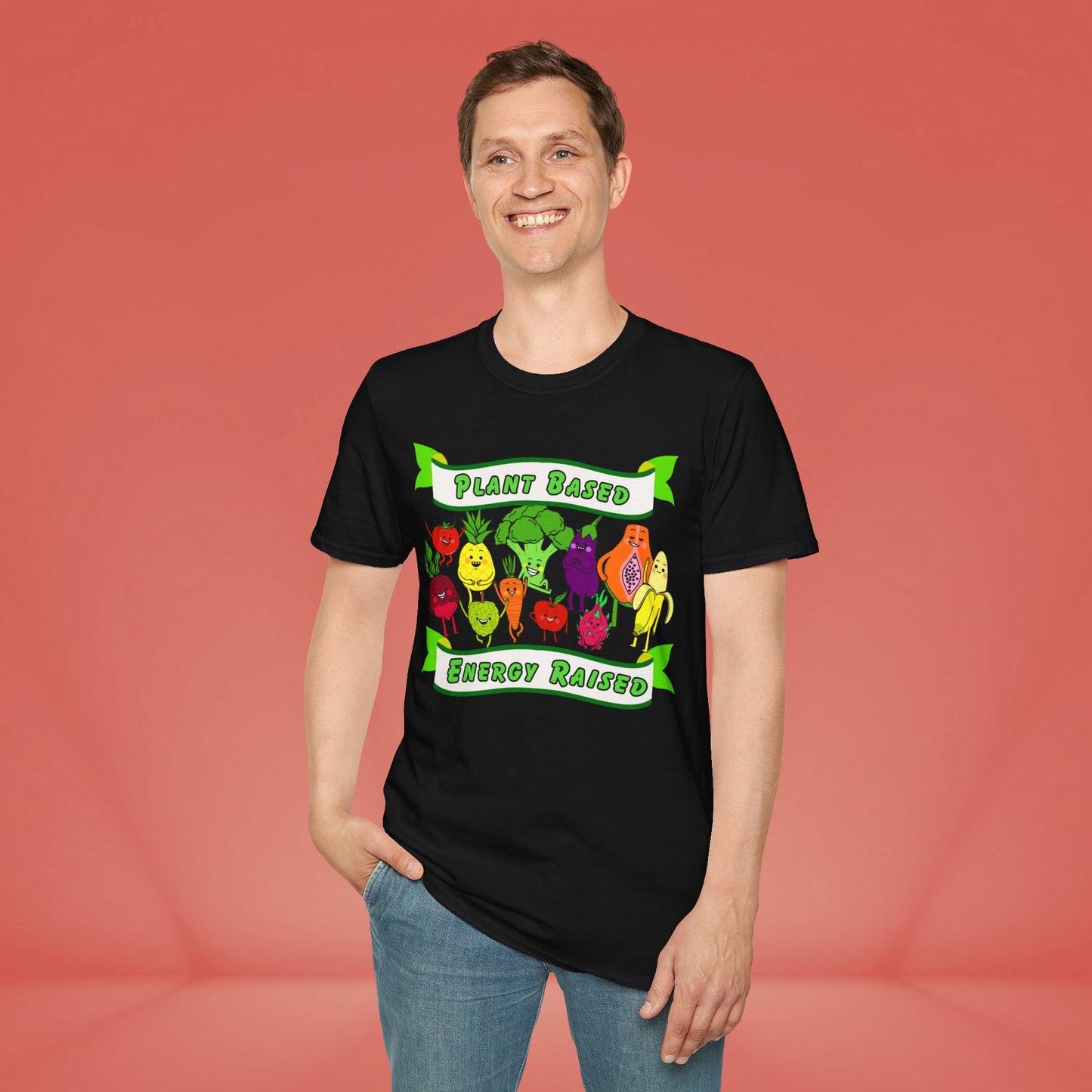💚Plant Based Energy Raised Unisex Soft-style T-Shirt